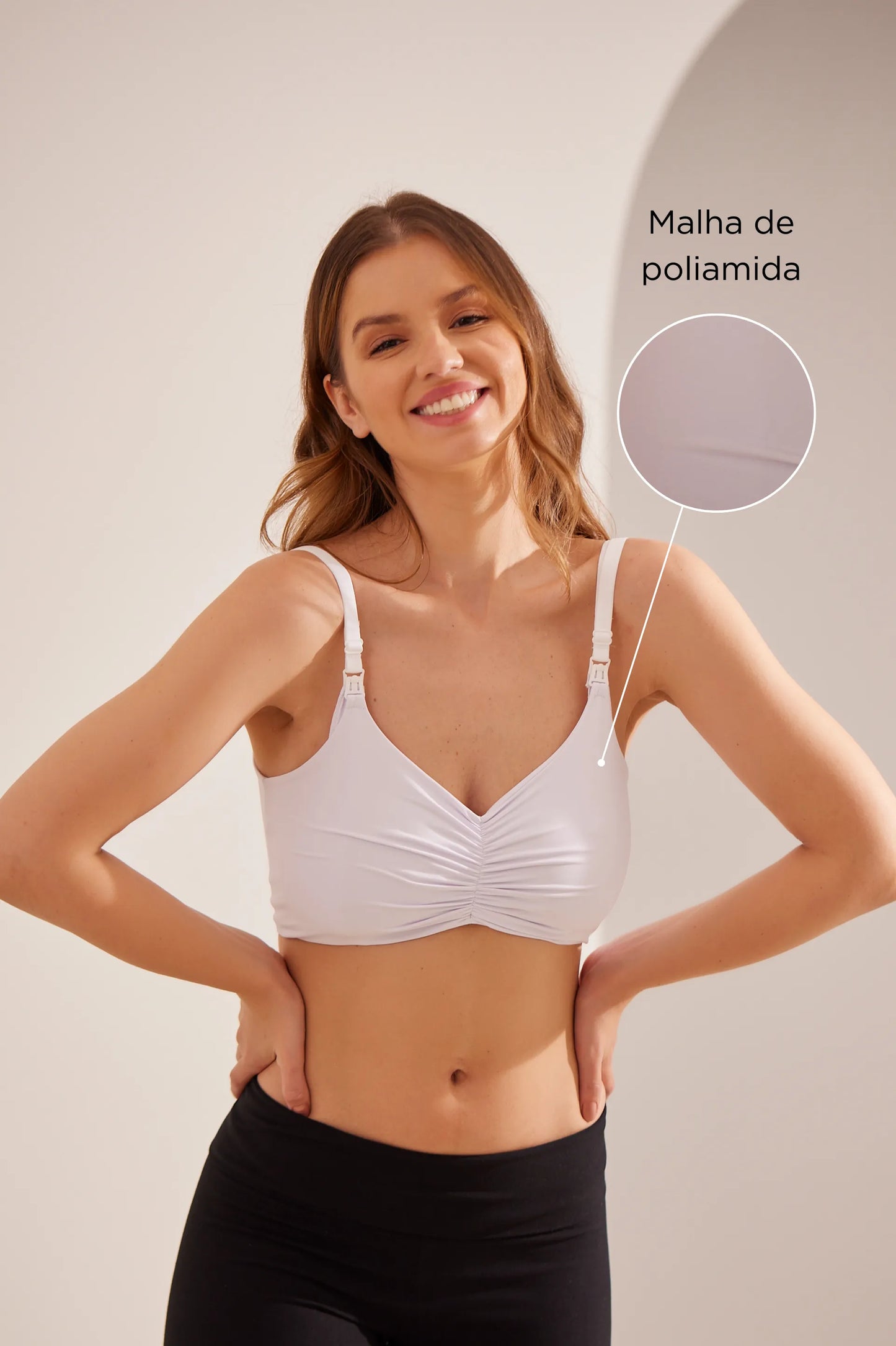 TOP AMAMENTAÇÃO DE POLIAMIDA E FECHO CLICK