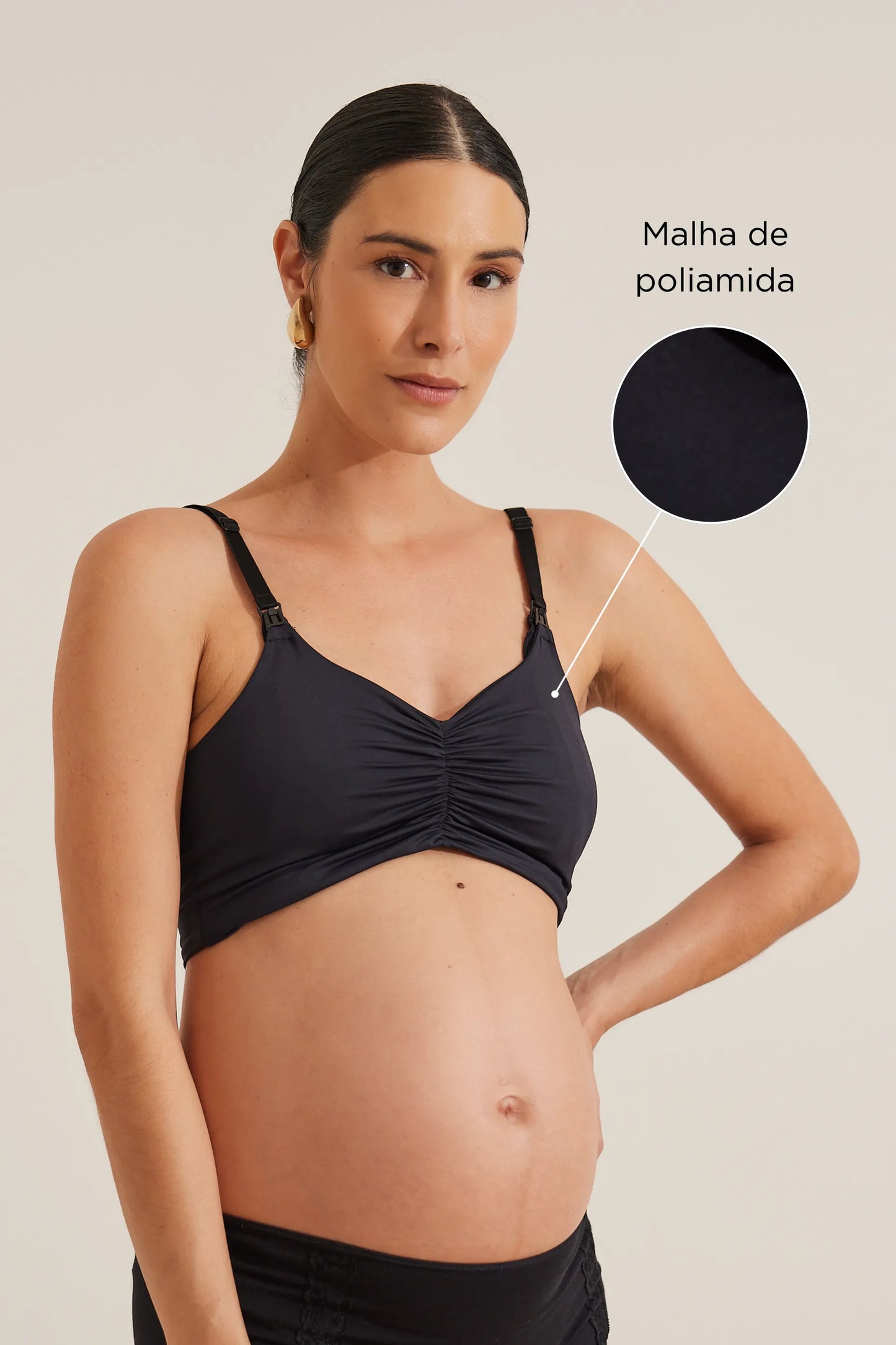 TOP AMAMENTAÇÃO DE POLIAMIDA E FECHO CLICK