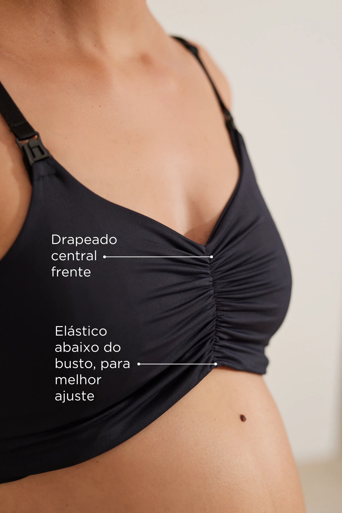TOP AMAMENTAÇÃO DE POLIAMIDA E FECHO CLICK
