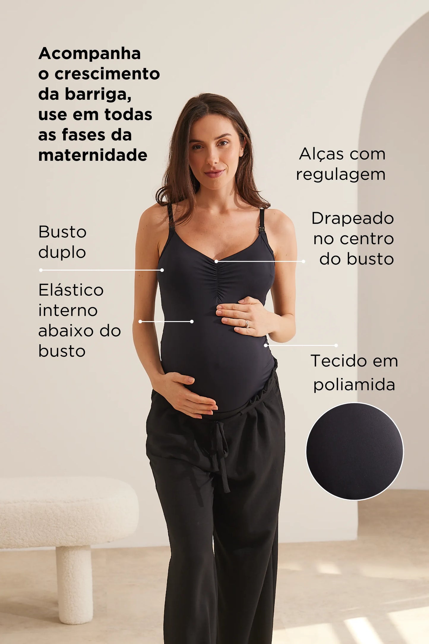 REGATA AMAMENTAÇÃO POLIAMIDA FECHO CLICK