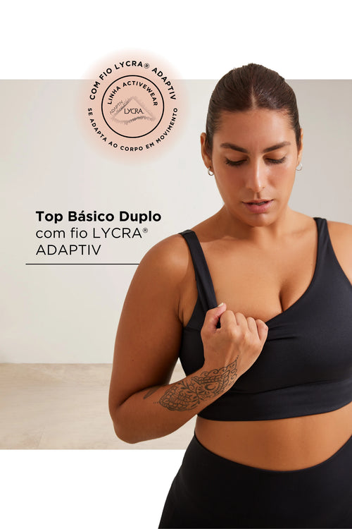 TOP BÁSICO DUPLO COM FIO LYCRA® ADAPTIV