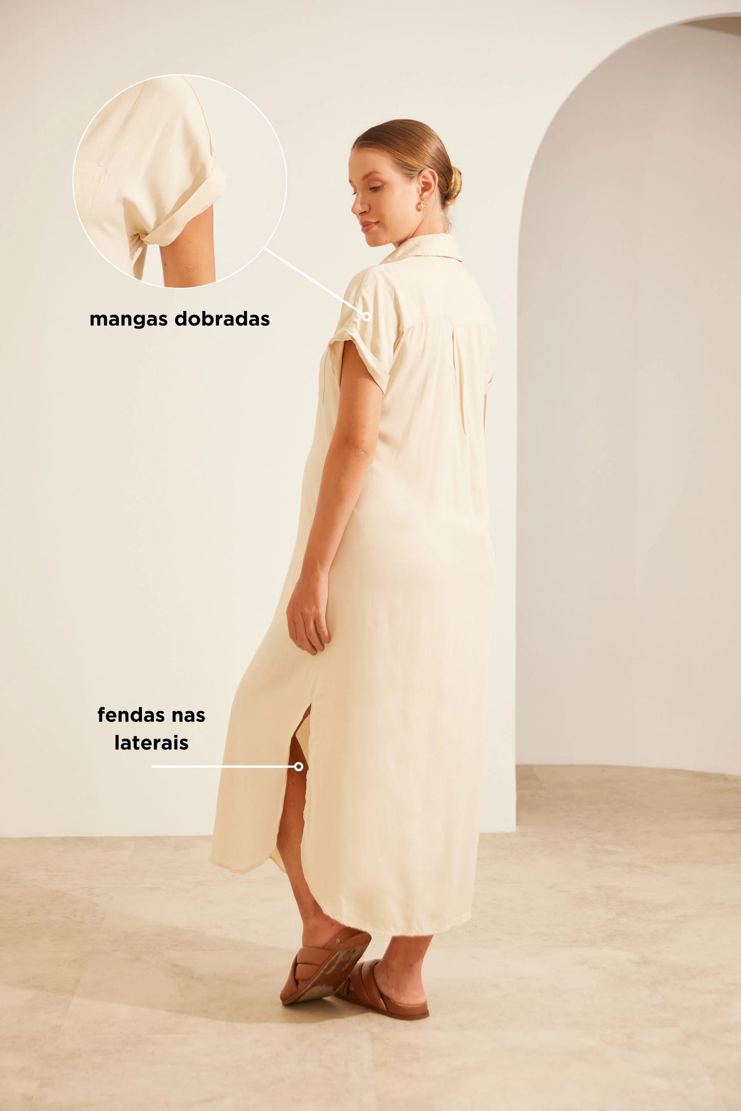 VESTIDO CAMISÃO COOL EM VISCOSE GESTANTE E AMAMENTAÇÃO