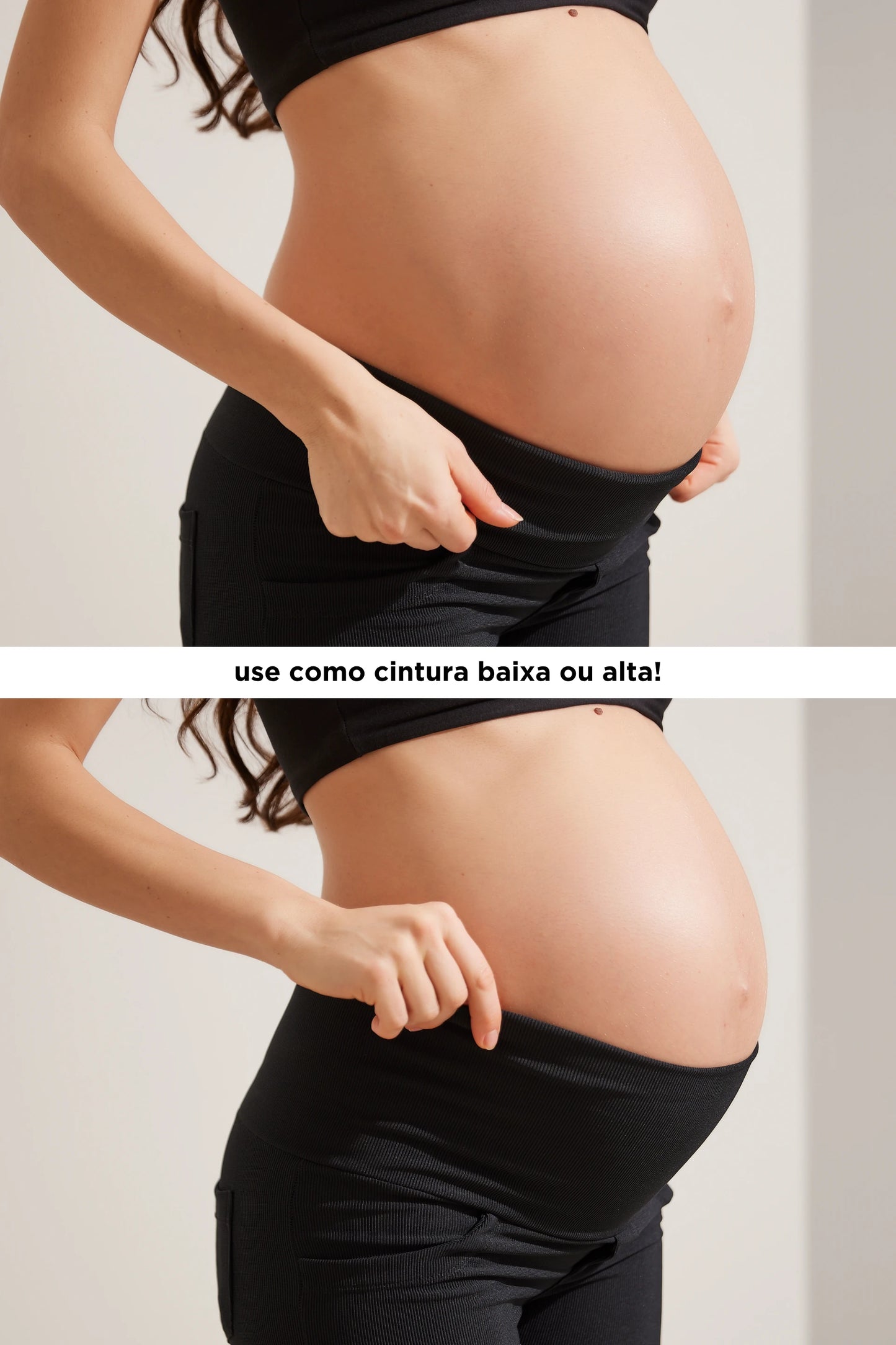 CALÇA GESTANTE BOOTCUT CANELADA