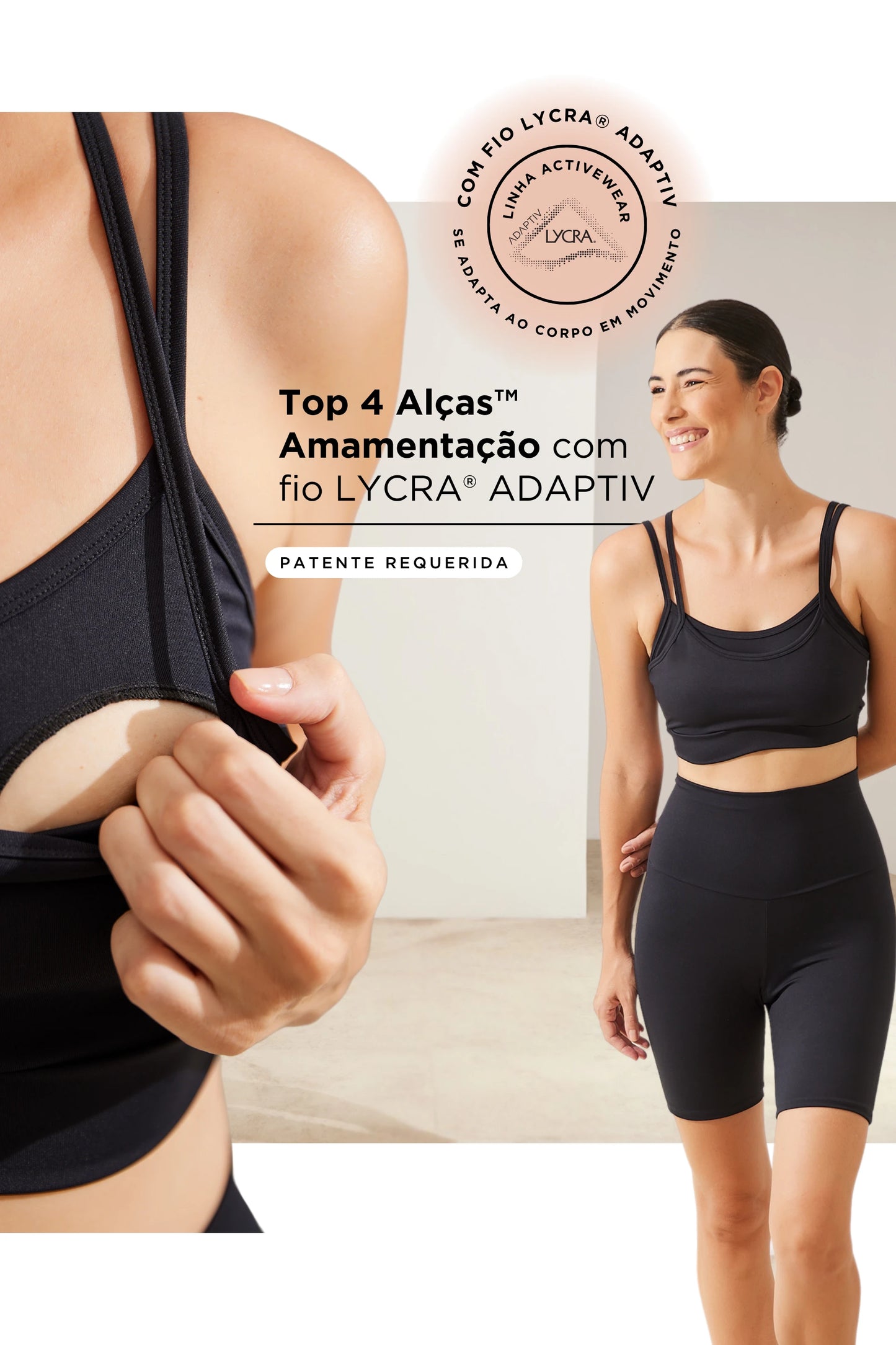 TOP 4 ALÇAS AMAMENTAÇÃO FITNESS COM FIO LYCRA® ADAPTIV