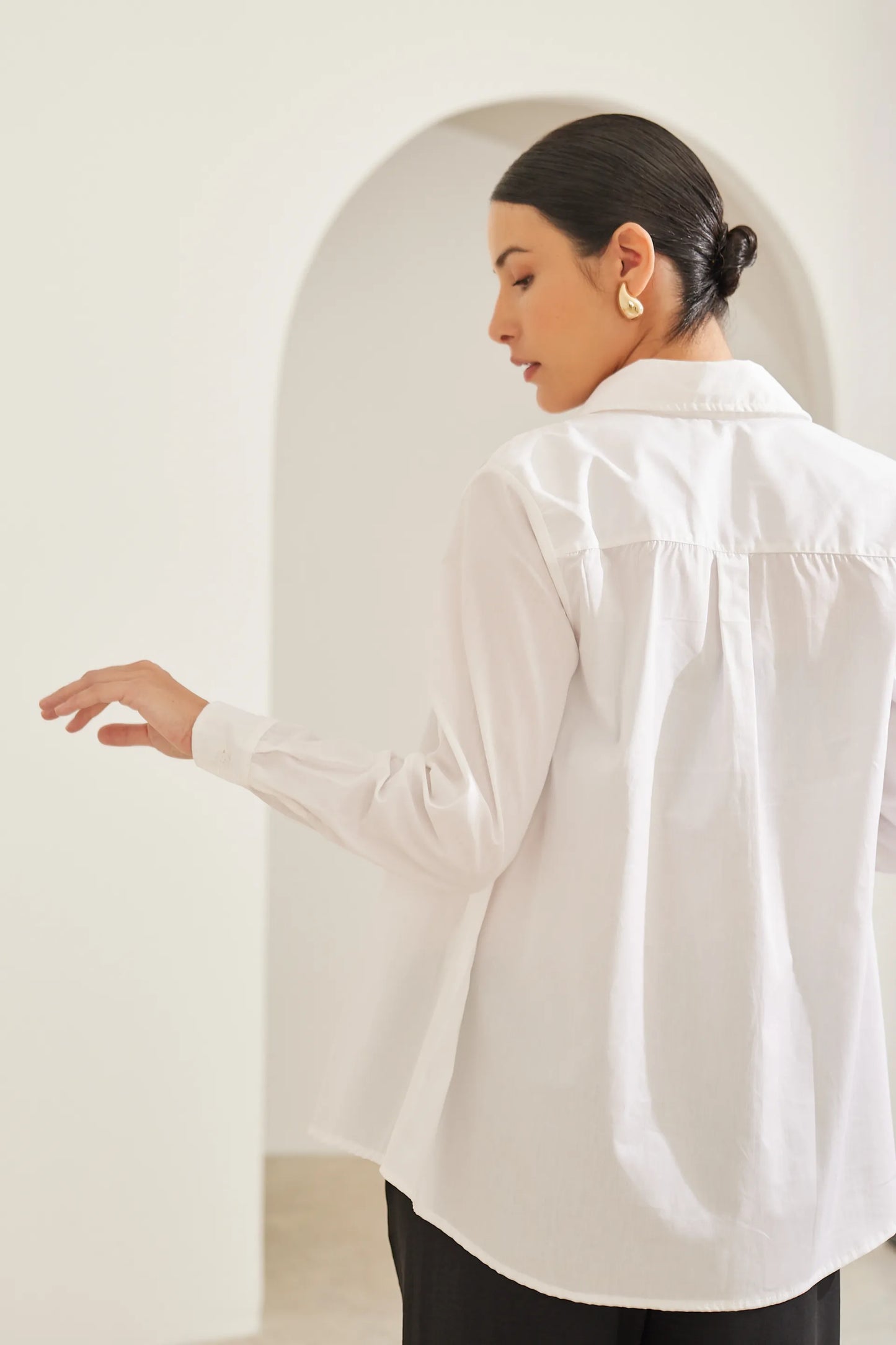 CAMISA GESTANTE E AMAMENTAÇÃO TRICOLINE DE ALGODÃO