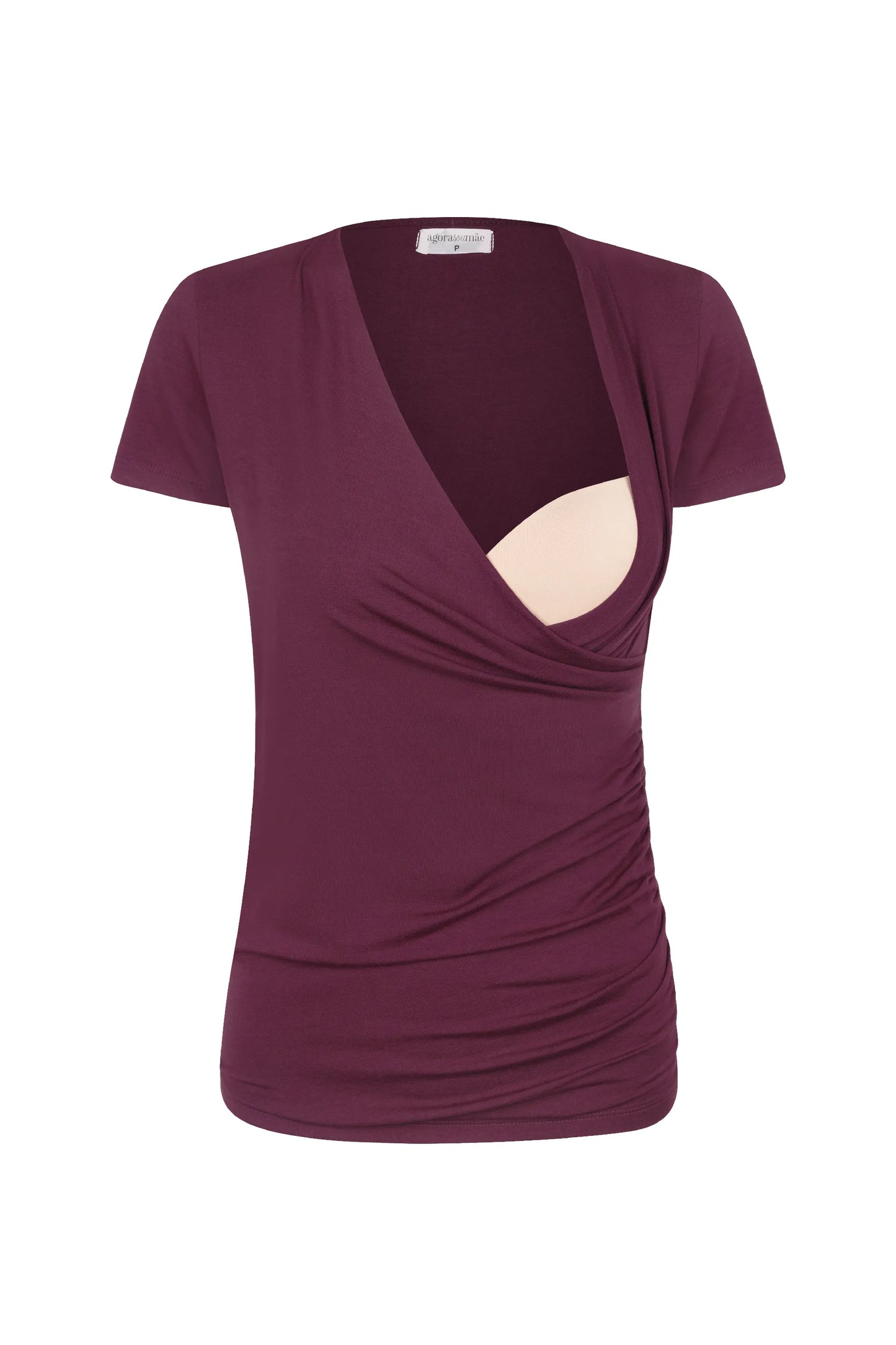 BLUSA DECOTE CRUZADO COM DRAPEADOS