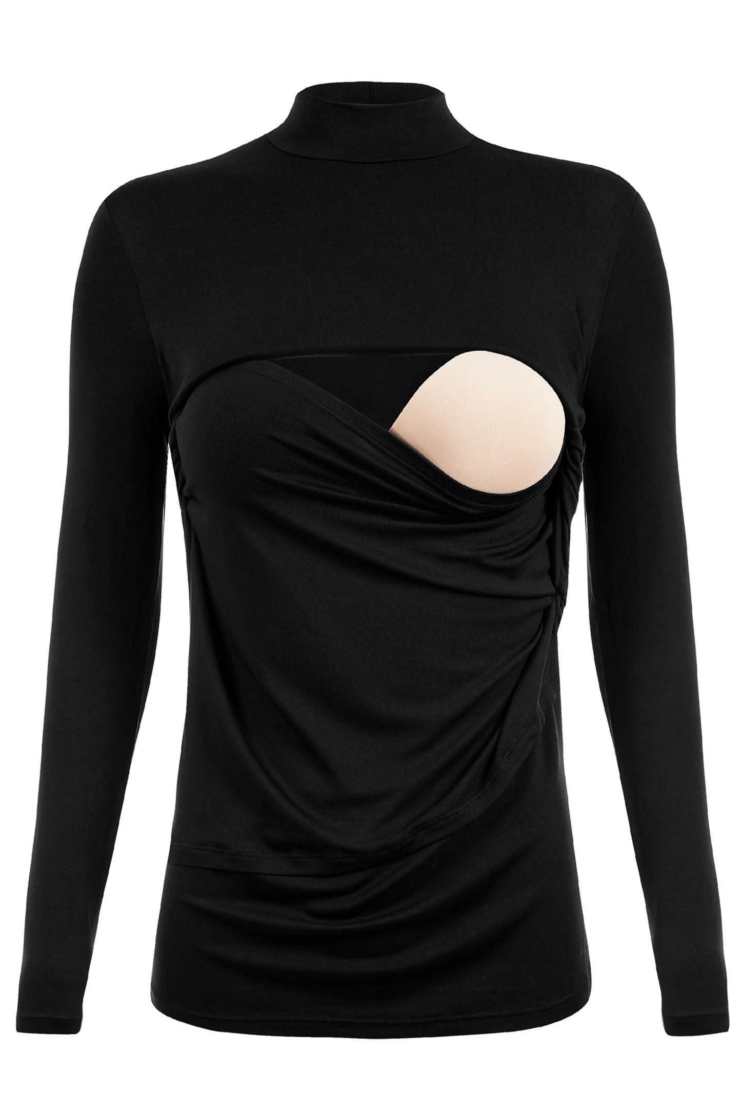 BLUSA GESTANTE E AMAMENTAÇÃO GOLINHA MANGA LONGA