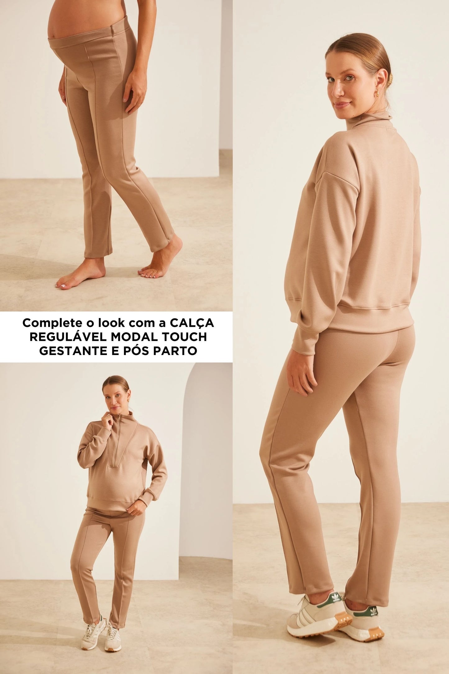 BLUSA MODAL TOUCH ZÍPER AMAMENTAÇÃO