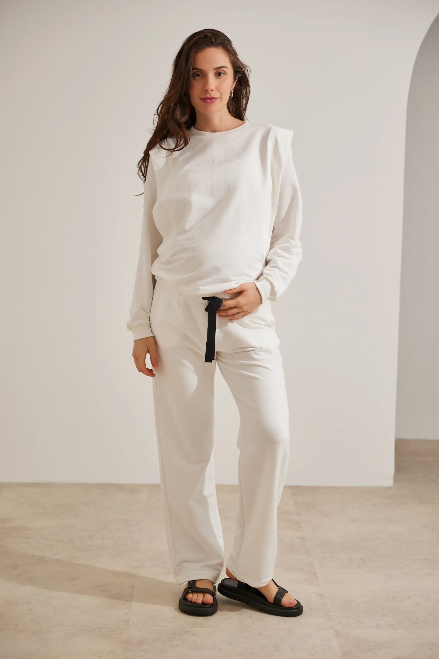 BLUSA DE MOLETOM PARA AMAMENTAR COM ZÍPER E RIBANA