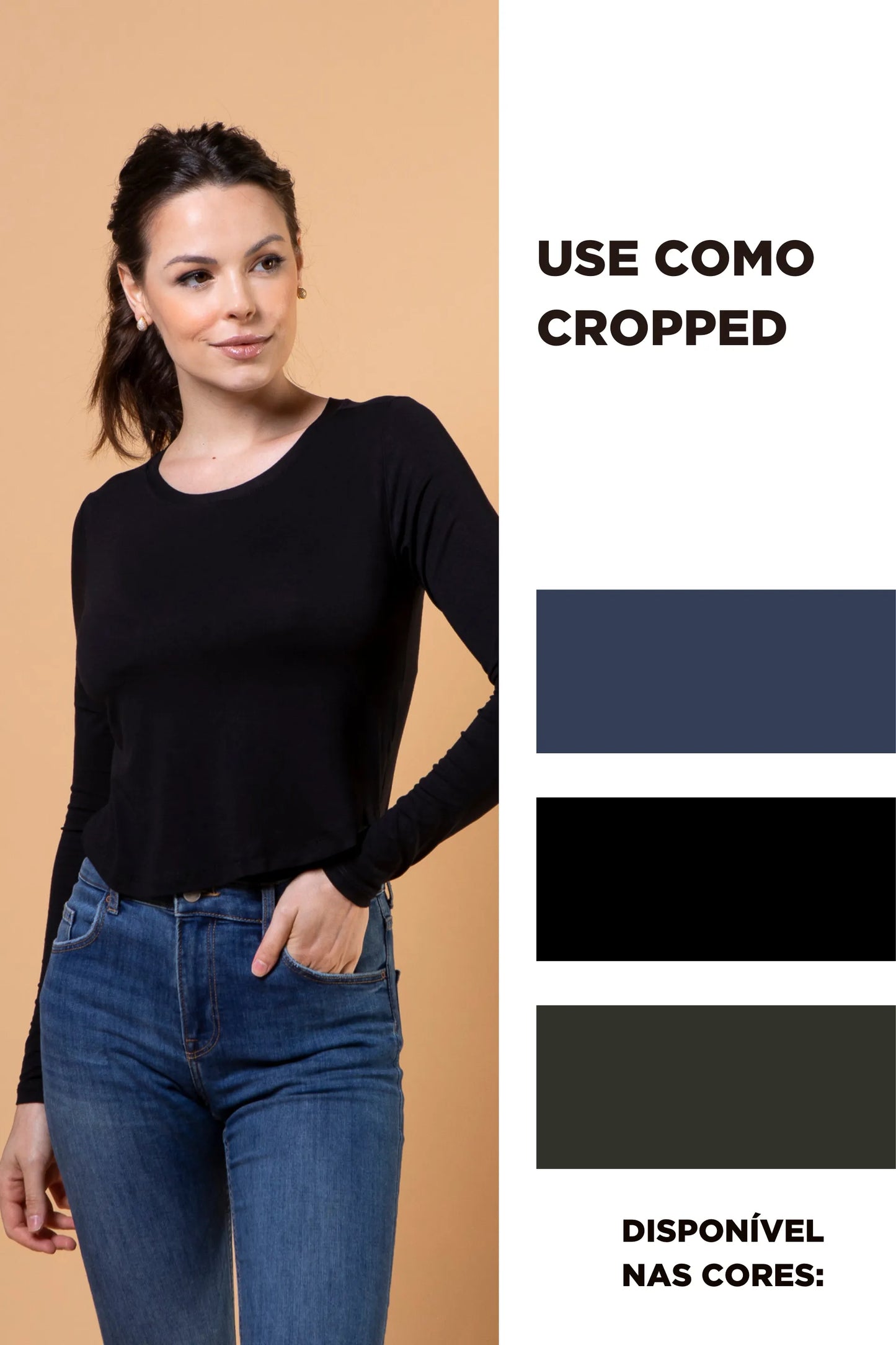 BLUSA PRÁTICA MANGA LONGA GESTANTE E AMAMENTAÇÃO