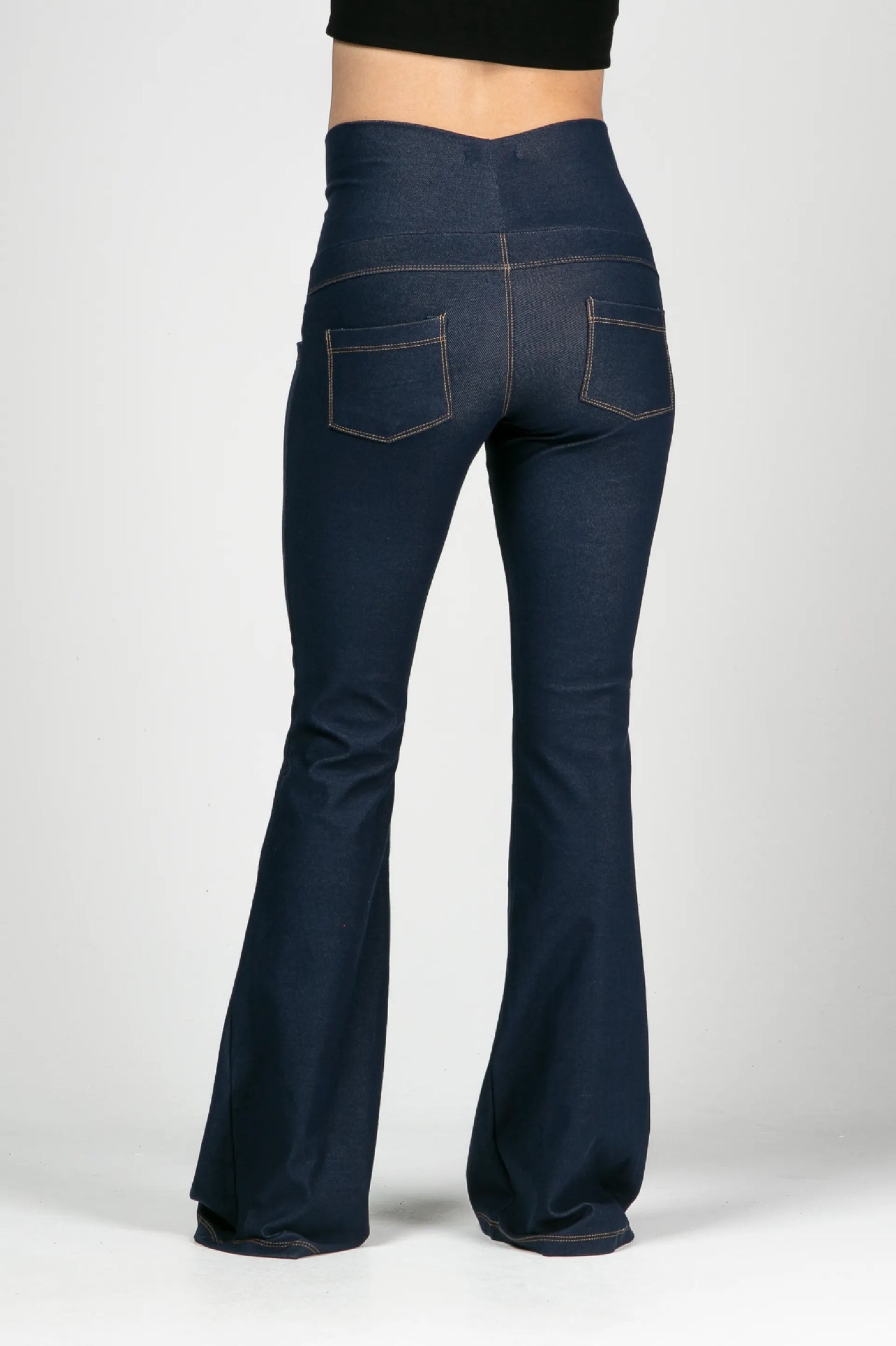 CALÇA GESTANTE JEANS DE MOLETOM BOOTCUT