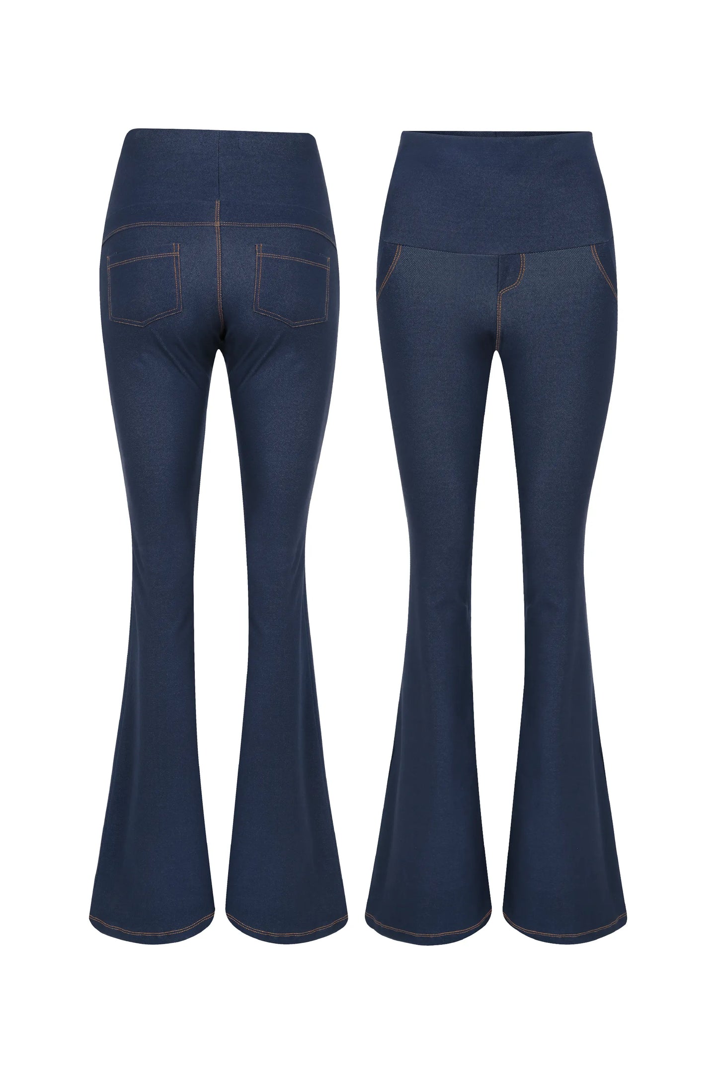 CALÇA GESTANTE JEANS DE MOLETOM BOOTCUT