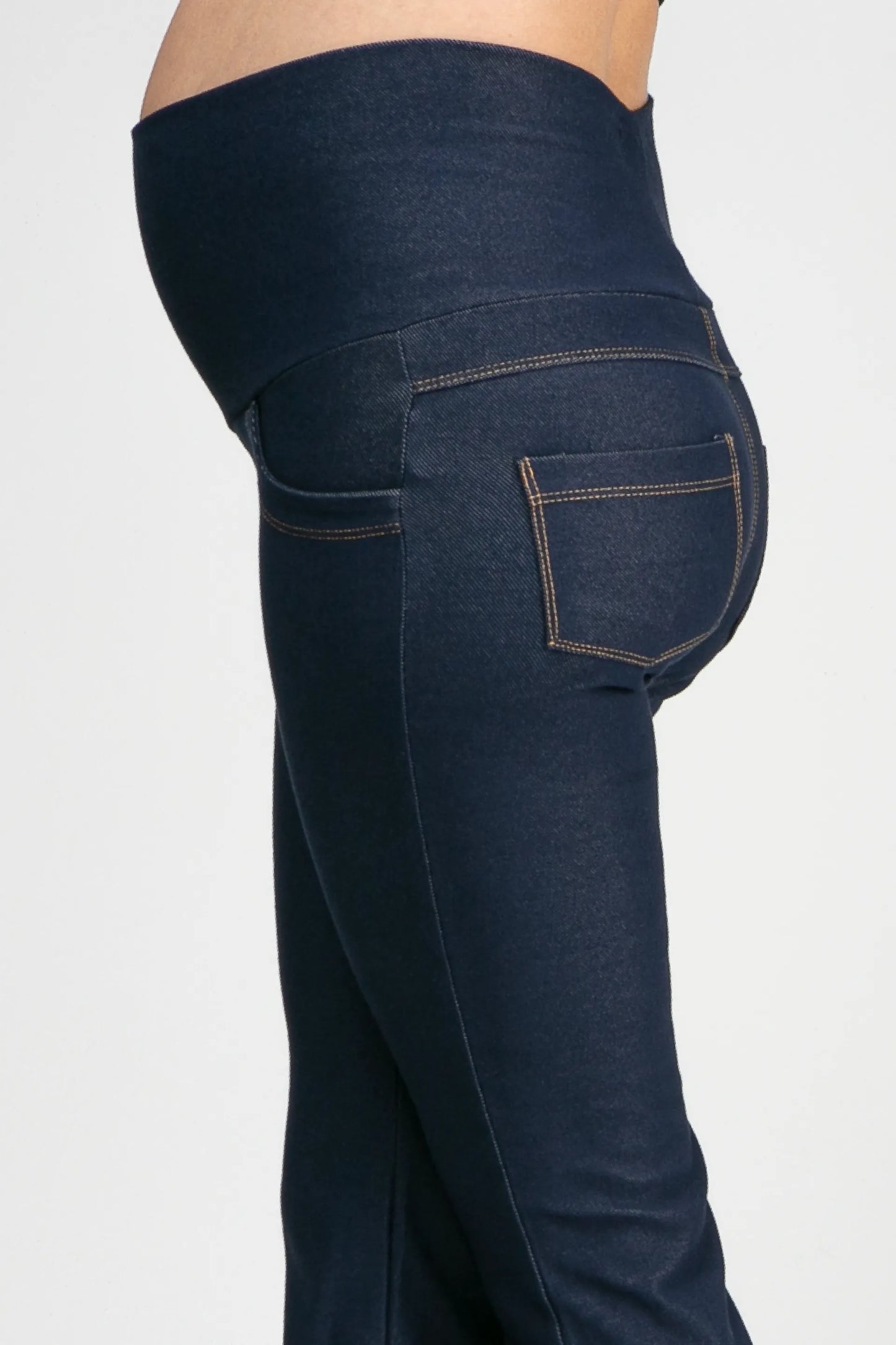 CALÇA GESTANTE JEANS DE MOLETOM BOOTCUT