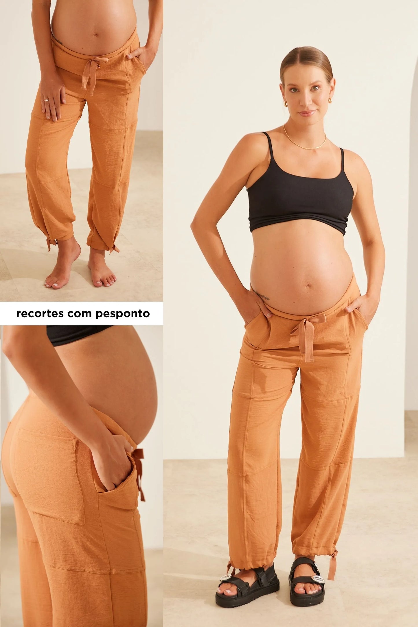 CALÇA GESTANTE DUPLA REGULAGEM