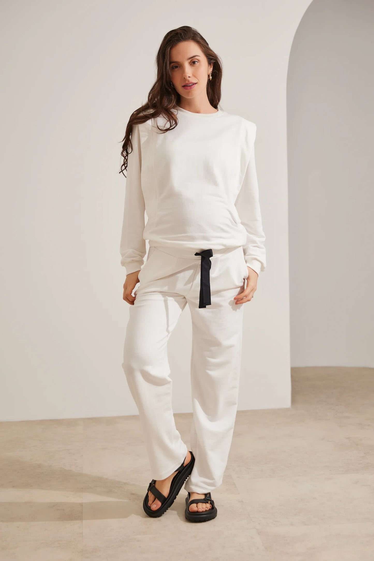 CALÇA GESTANTE MOLETOM COMFY RETA