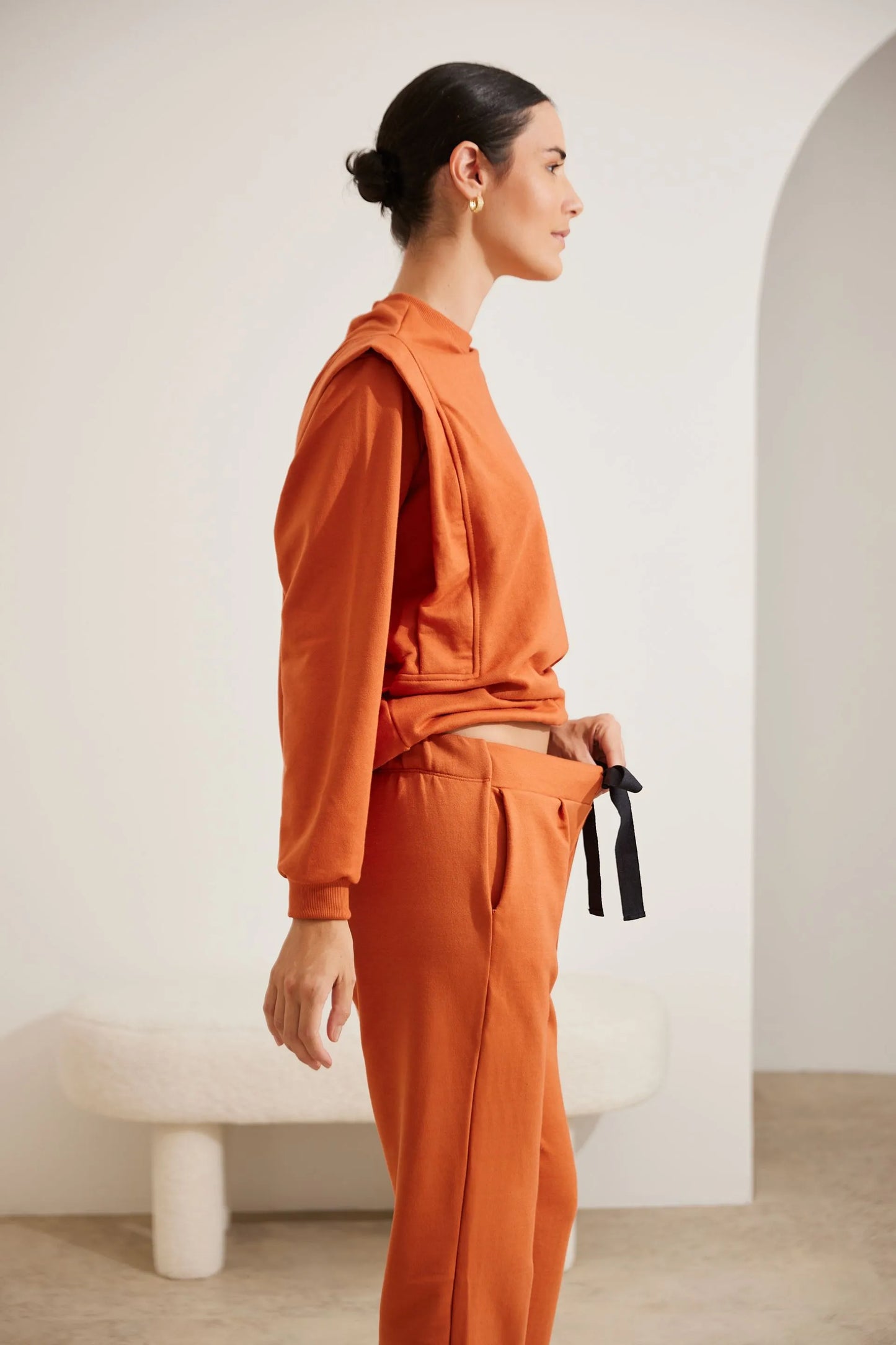 CALÇA GESTANTE MOLETOM COMFY RETA