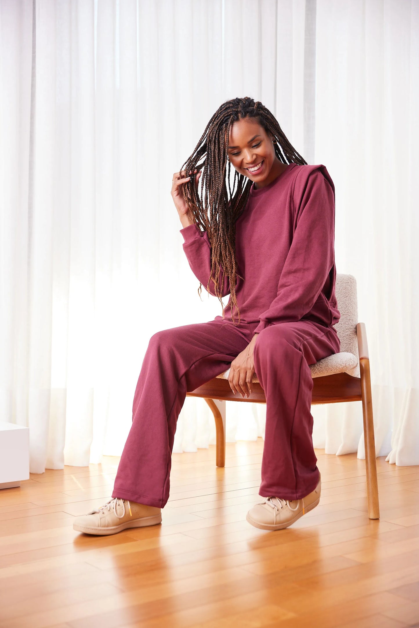 CALÇA GESTANTE MOLETOM COMFY RETA