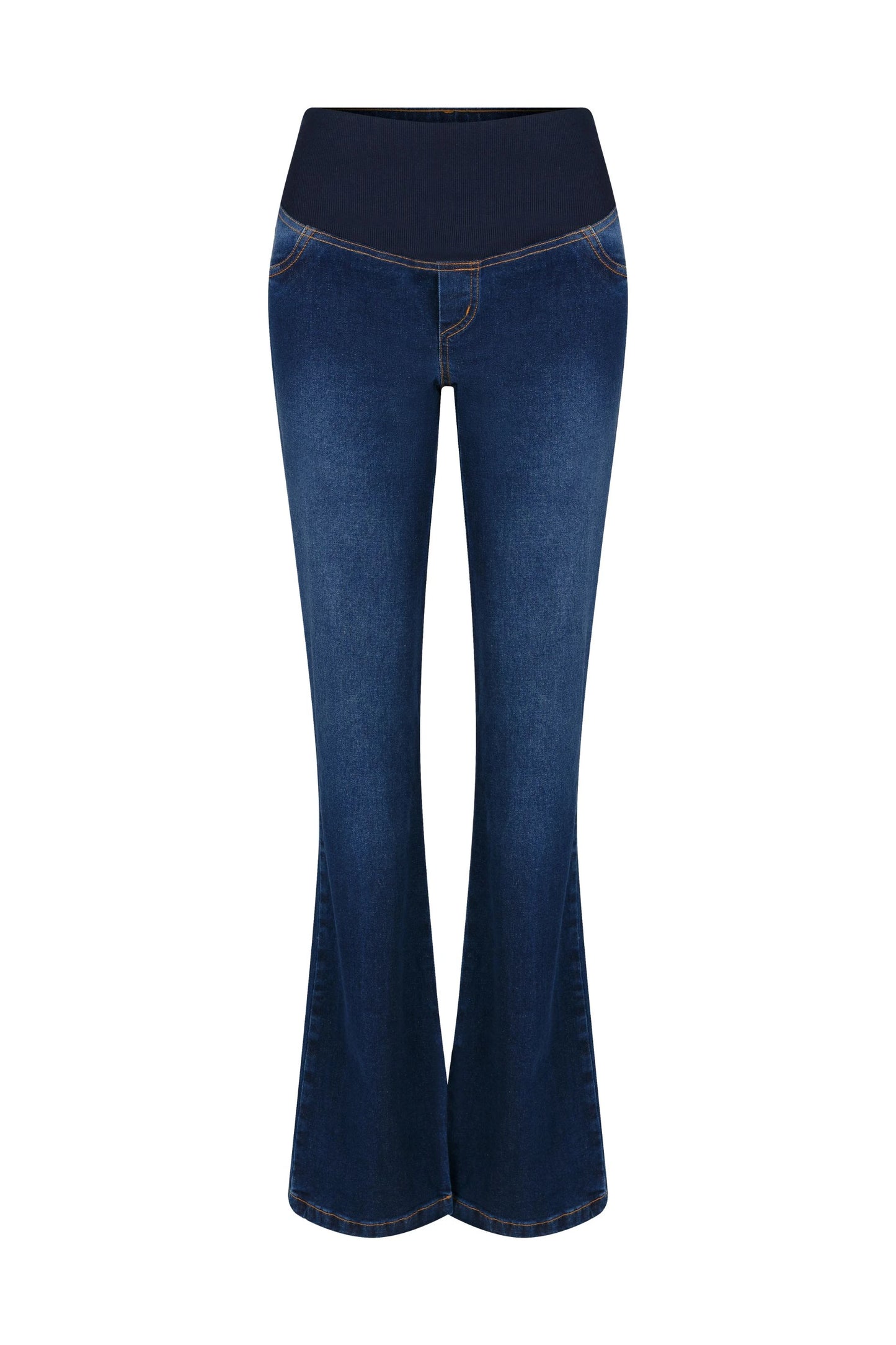 CALÇA JEANS CLÁSSICA CÓS AJUSTÁVEL GESTANTE E PÓS-PARTO