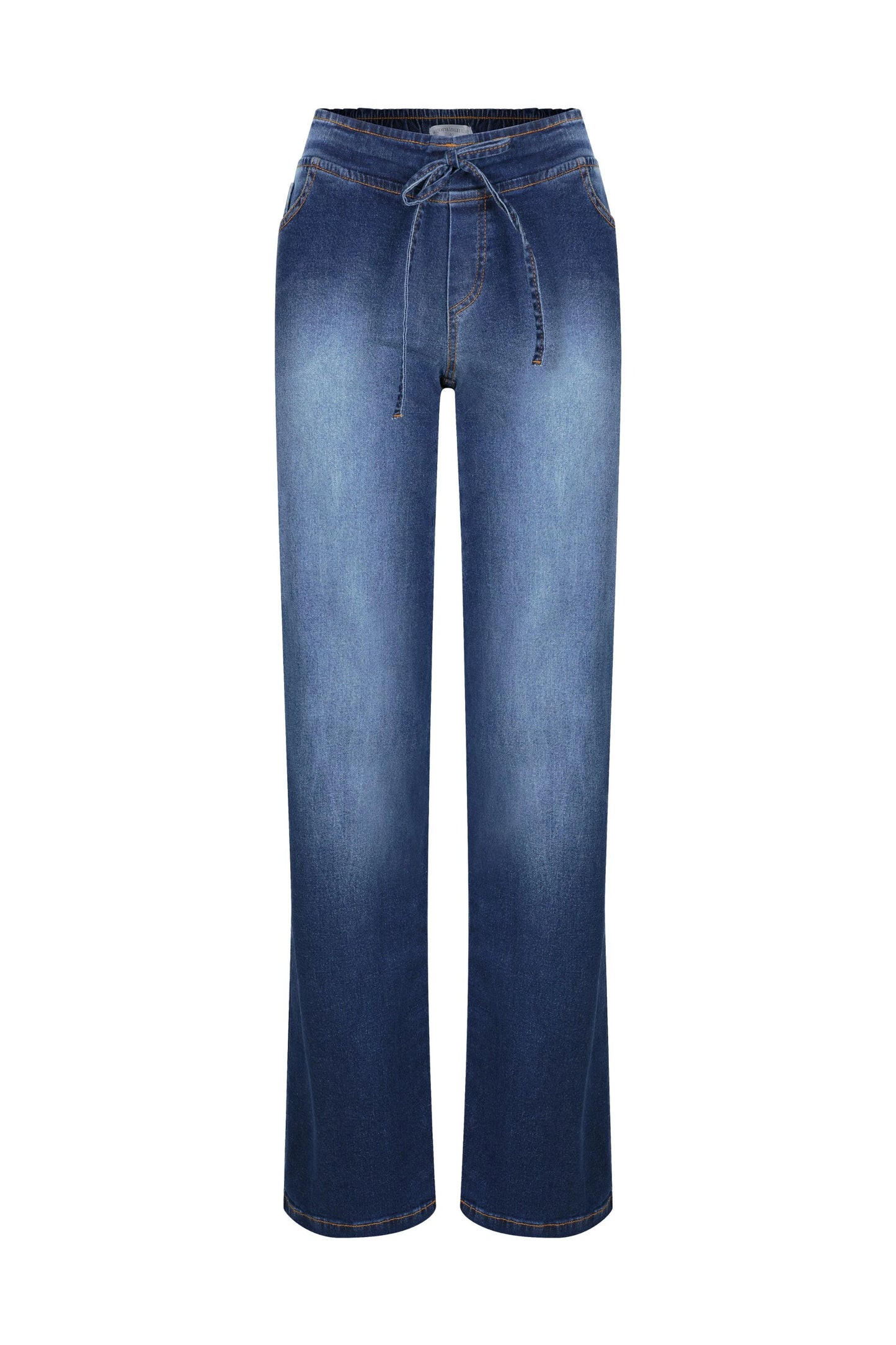 CALÇA JEANS RETA COM CÓS AJUSTÁVEL GESTANTE E PÓS-PARTO