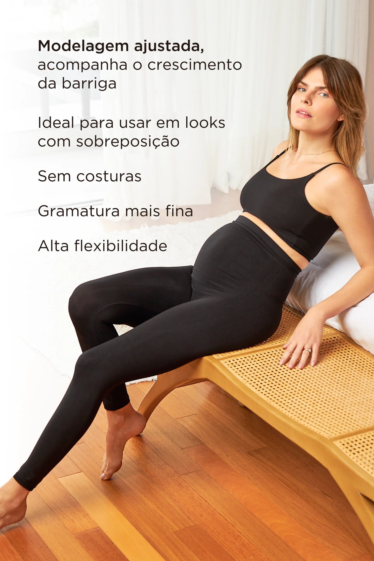 LEGGING GESTANTE SEM COSTURA SEGUNDA PELE