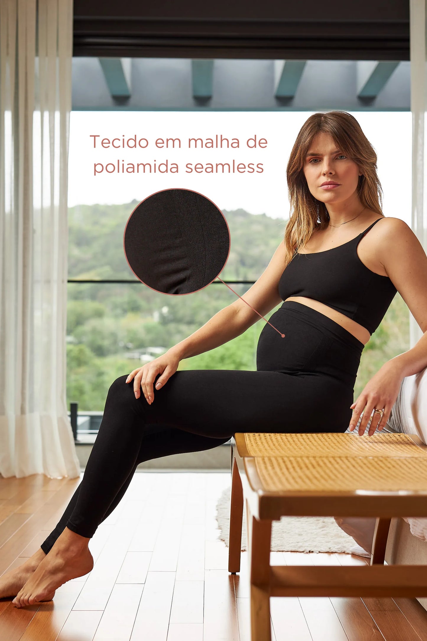 LEGGING GESTANTE SEM COSTURA SEGUNDA PELE