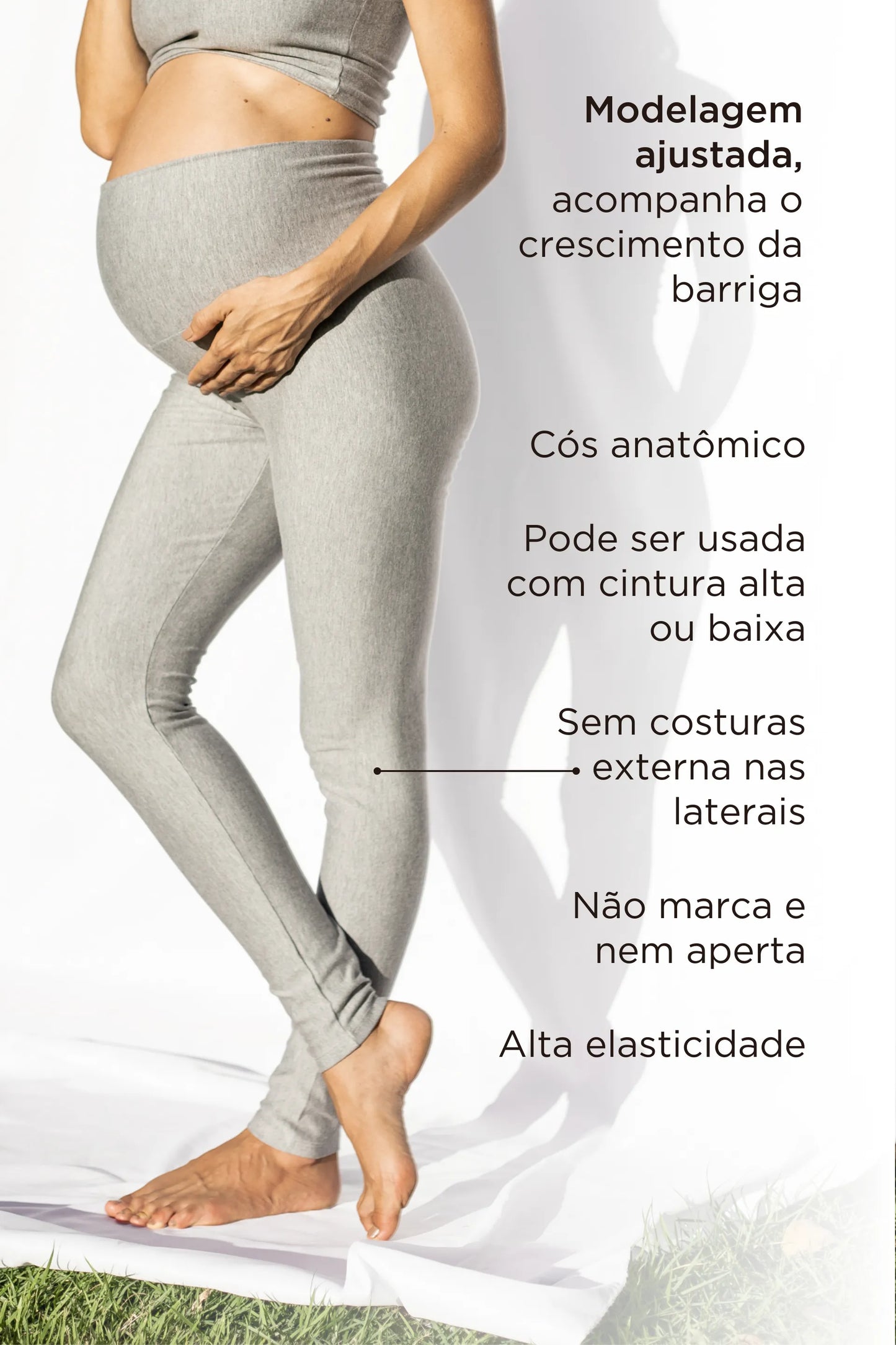 LEGGING MALHA GESTANTE