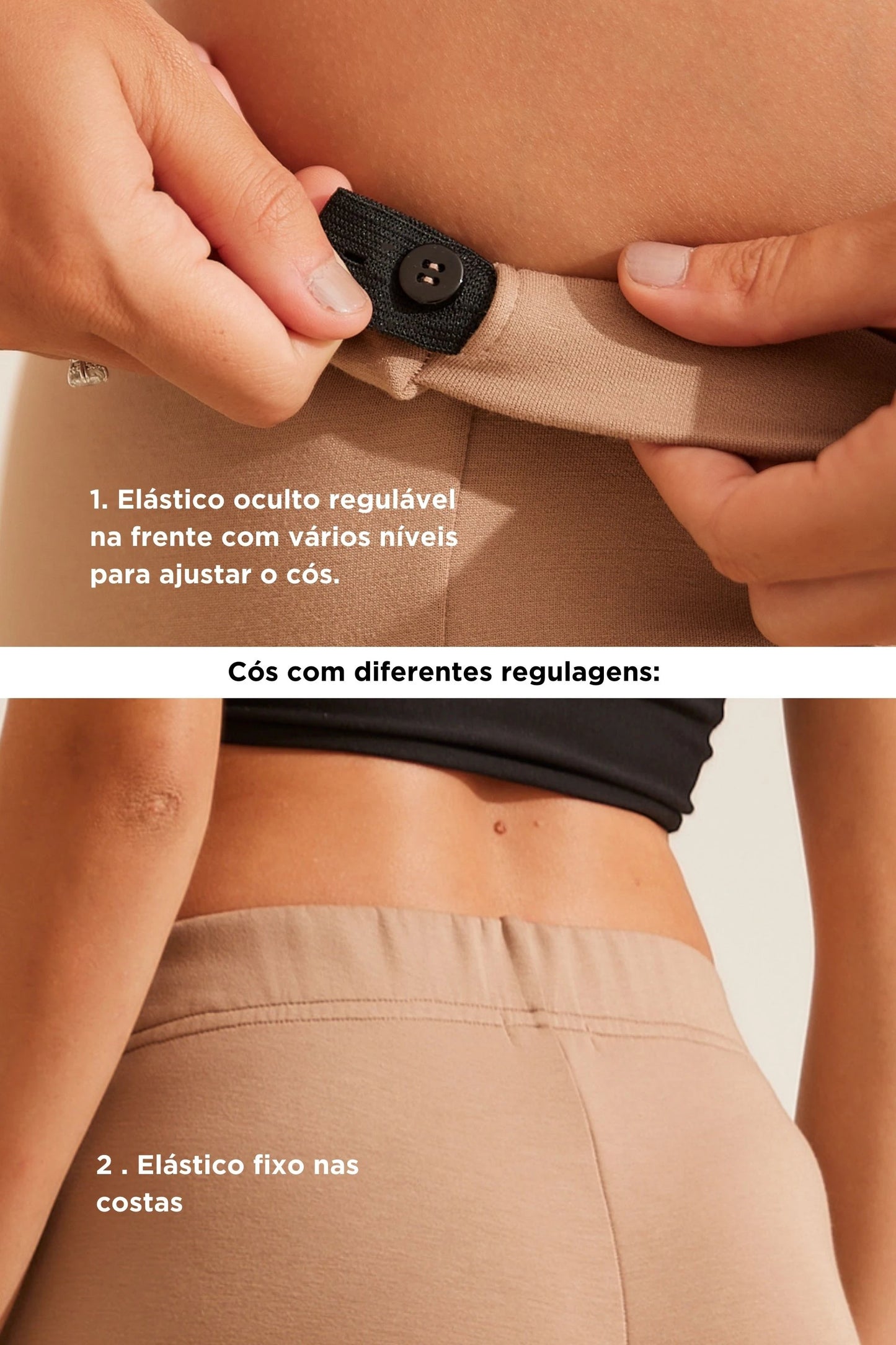 CALÇA REGULÁVEL MODAL TOUCH GESTANTE E PÓS-PARTO