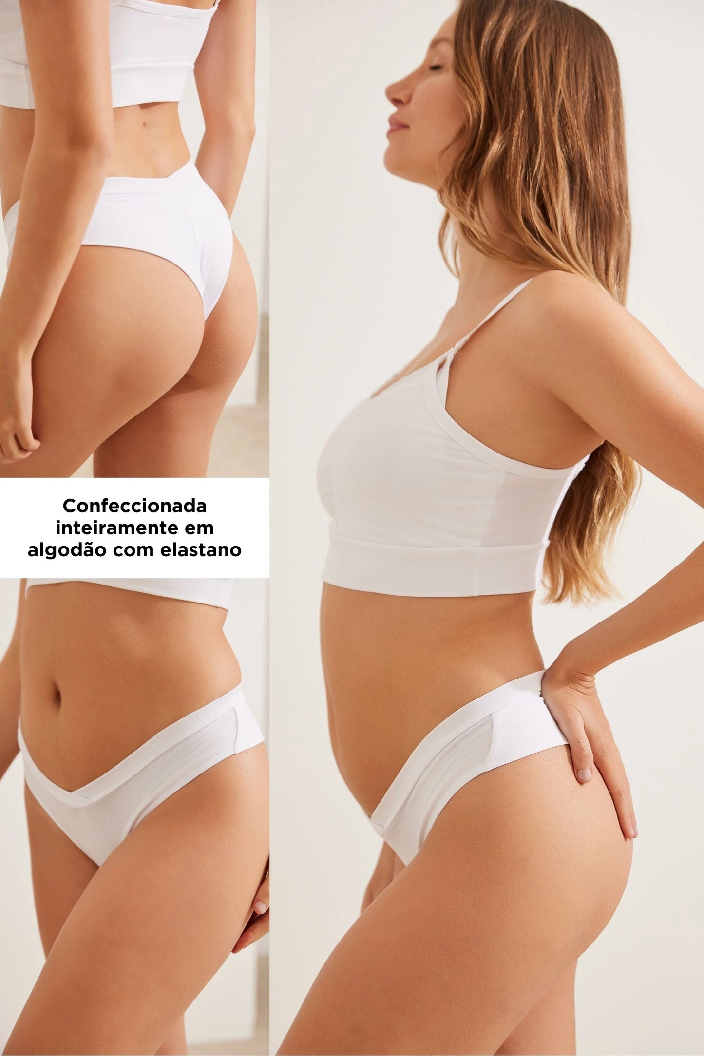 CALCINHA DE ALGODÃO COM TRANSPASSE GESTANTE