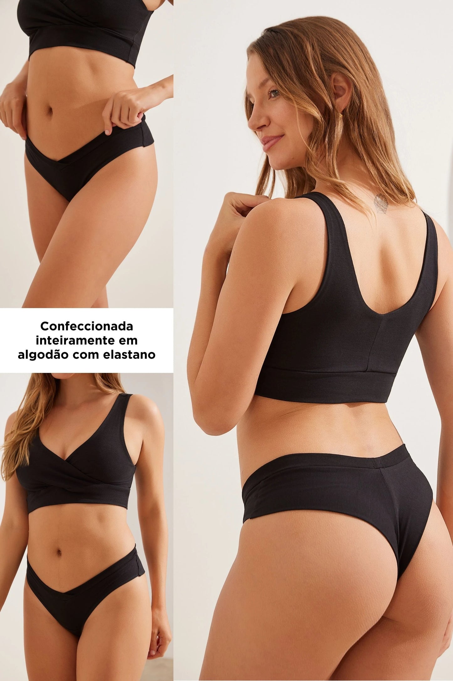 CALCINHA DE ALGODÃO COM TRANSPASSE GESTANTE