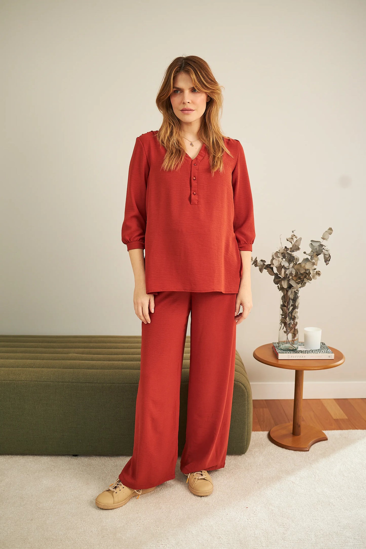 BLUSA GESTANTE E AMAMENTAÇÃO MANGA 3/4