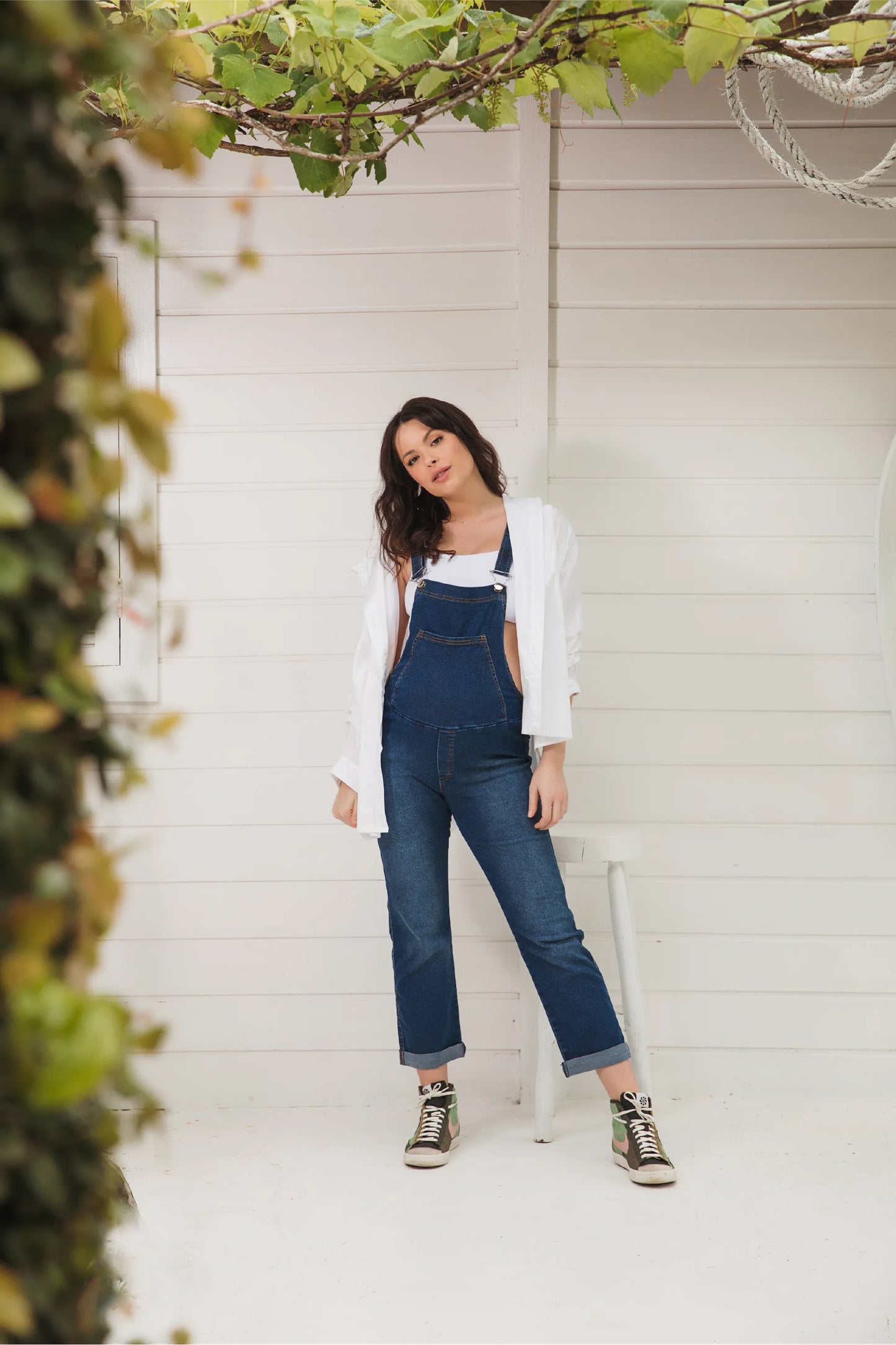 JARDINEIRA JEANS GESTANTE