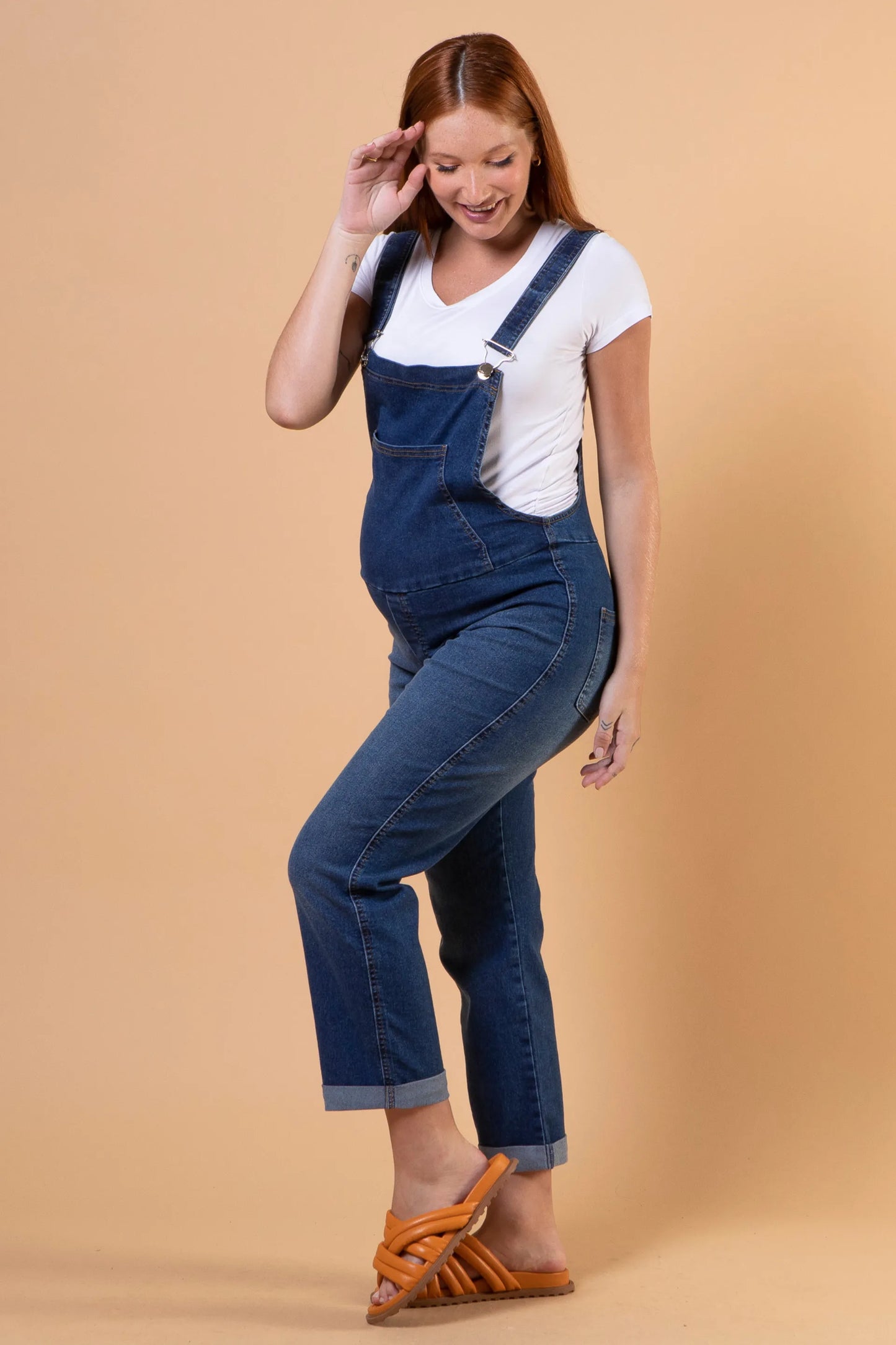 JARDINEIRA JEANS GESTANTE
