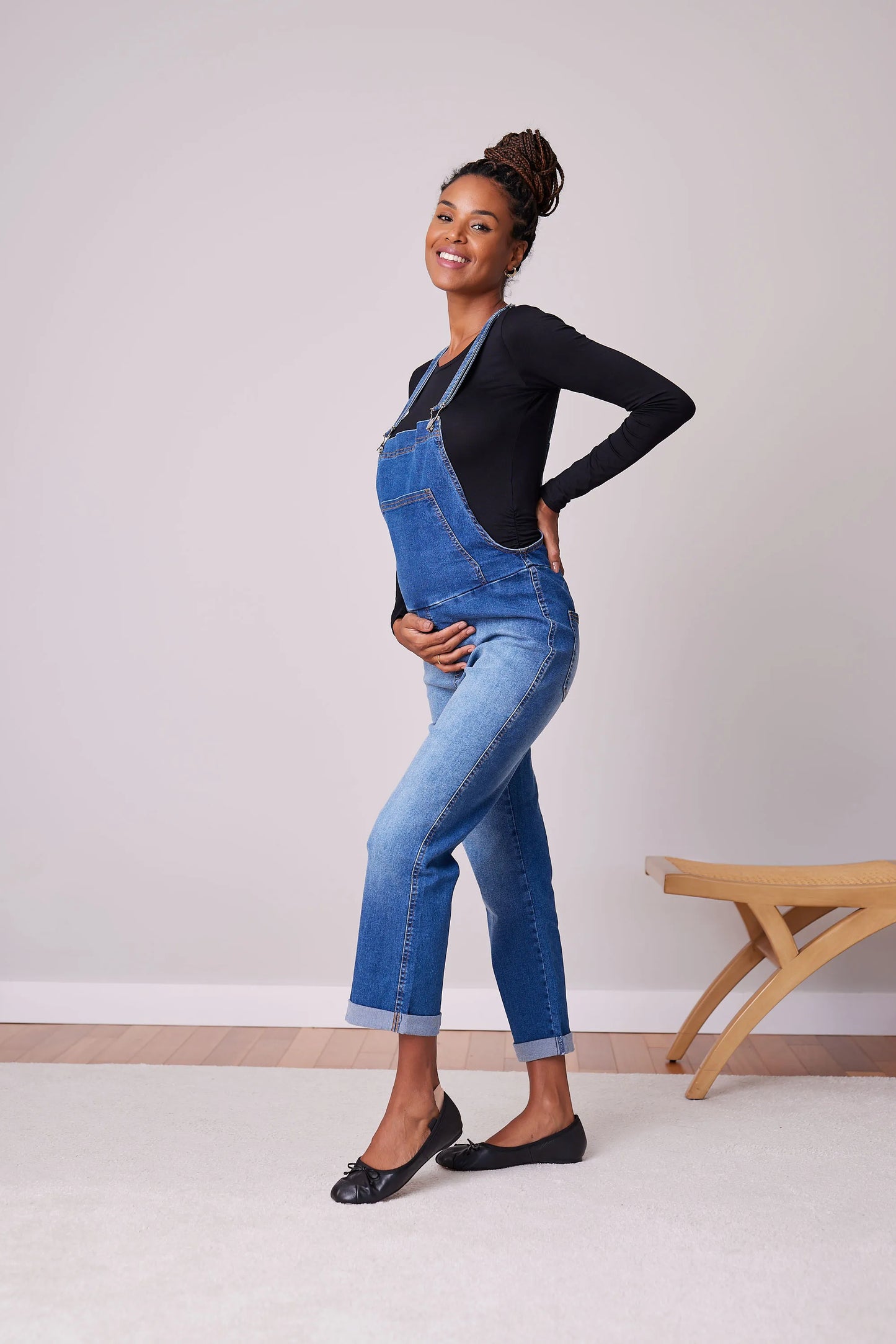 JARDINEIRA JEANS GESTANTE