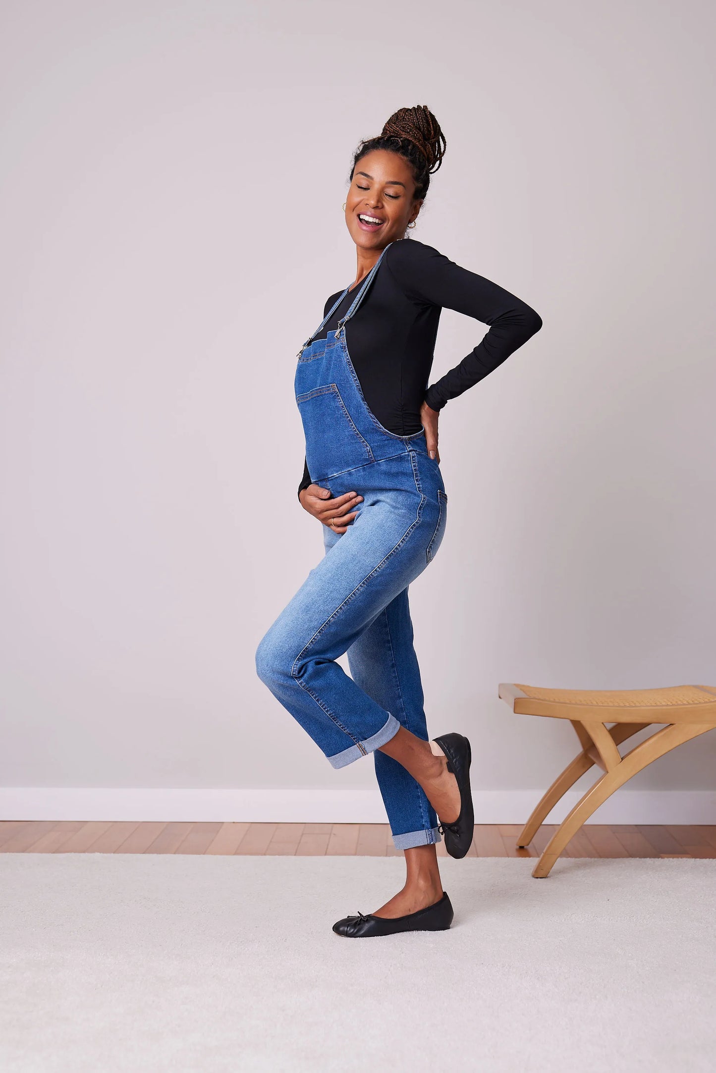 JARDINEIRA JEANS GESTANTE