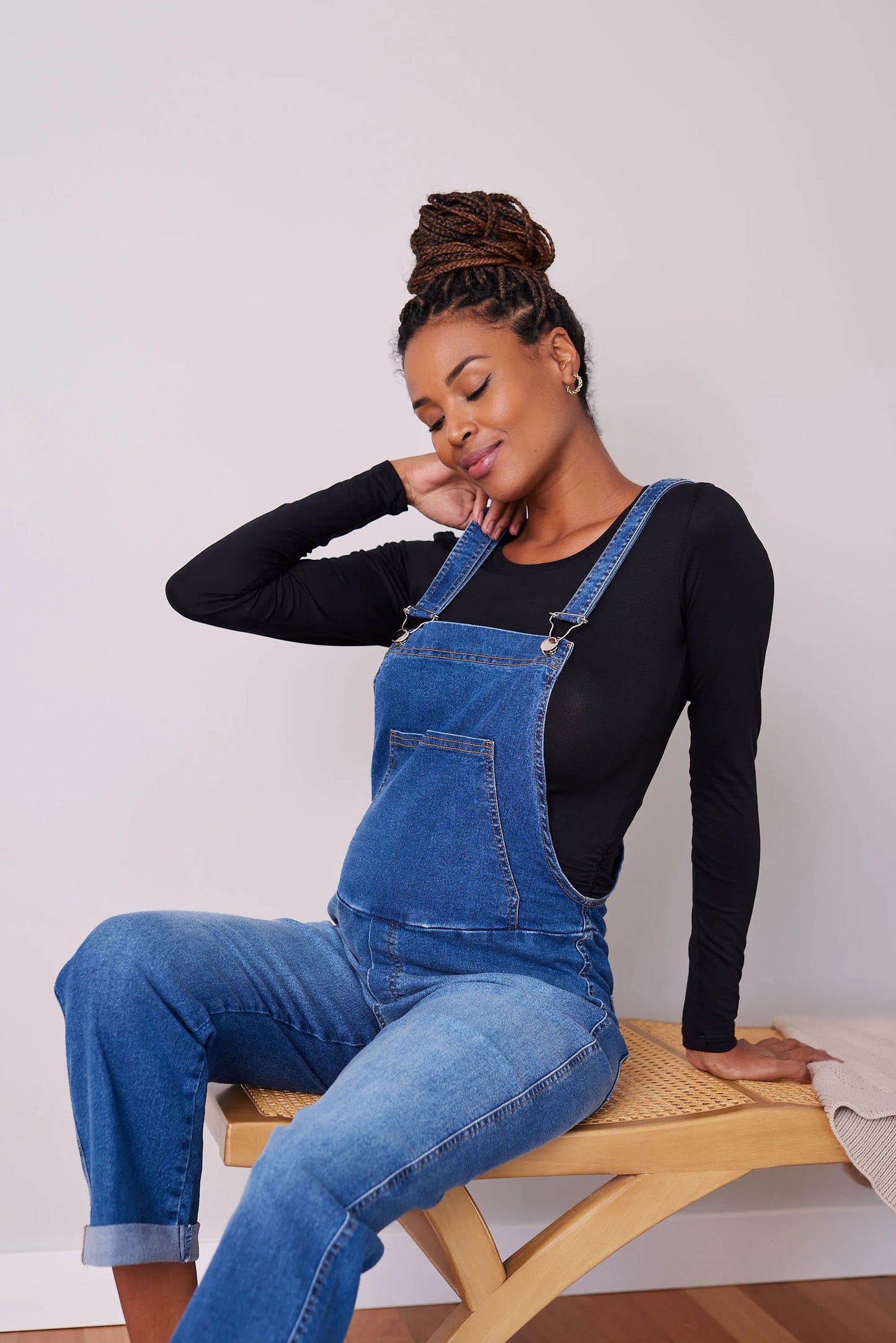 JARDINEIRA JEANS GESTANTE