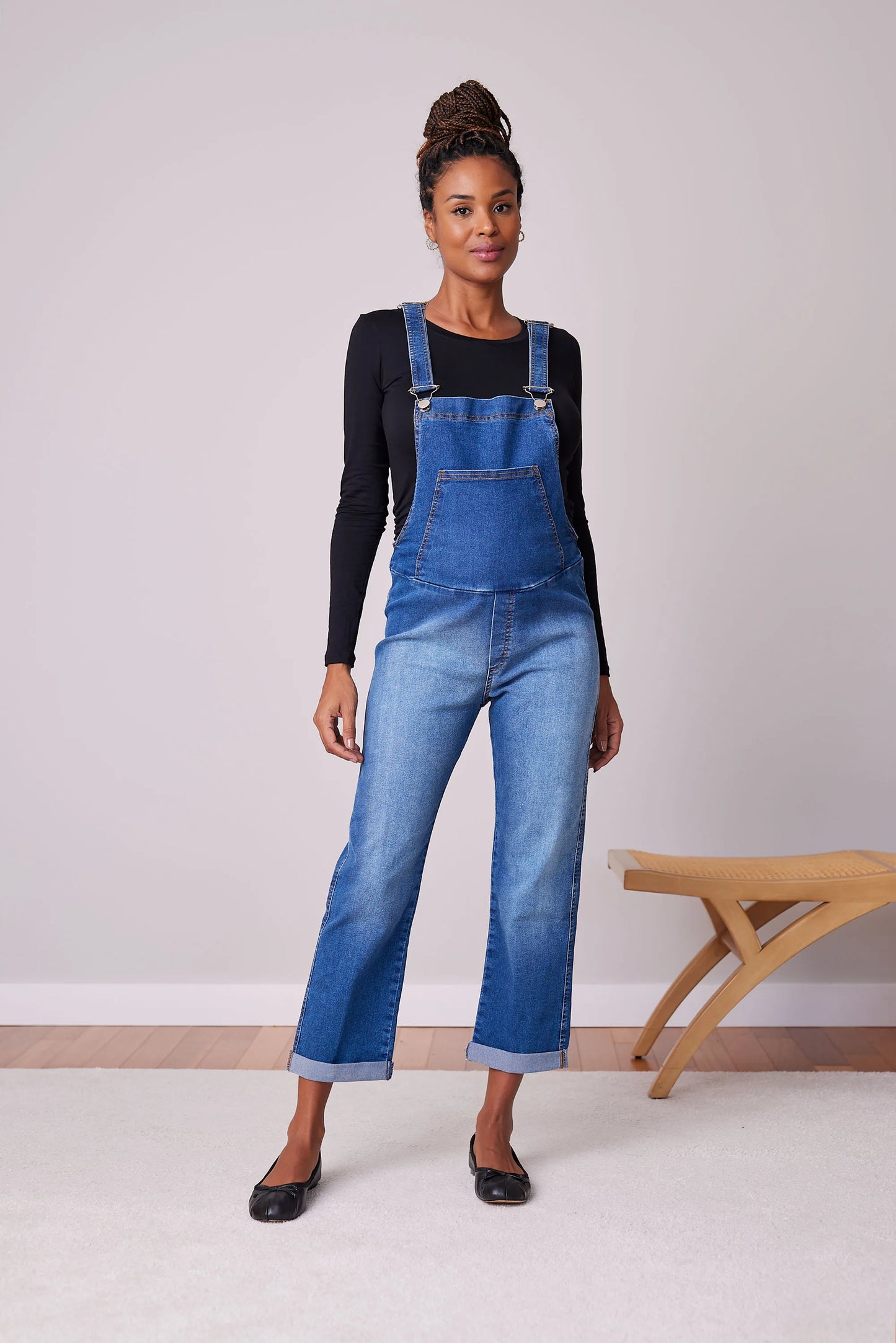 JARDINEIRA JEANS GESTANTE