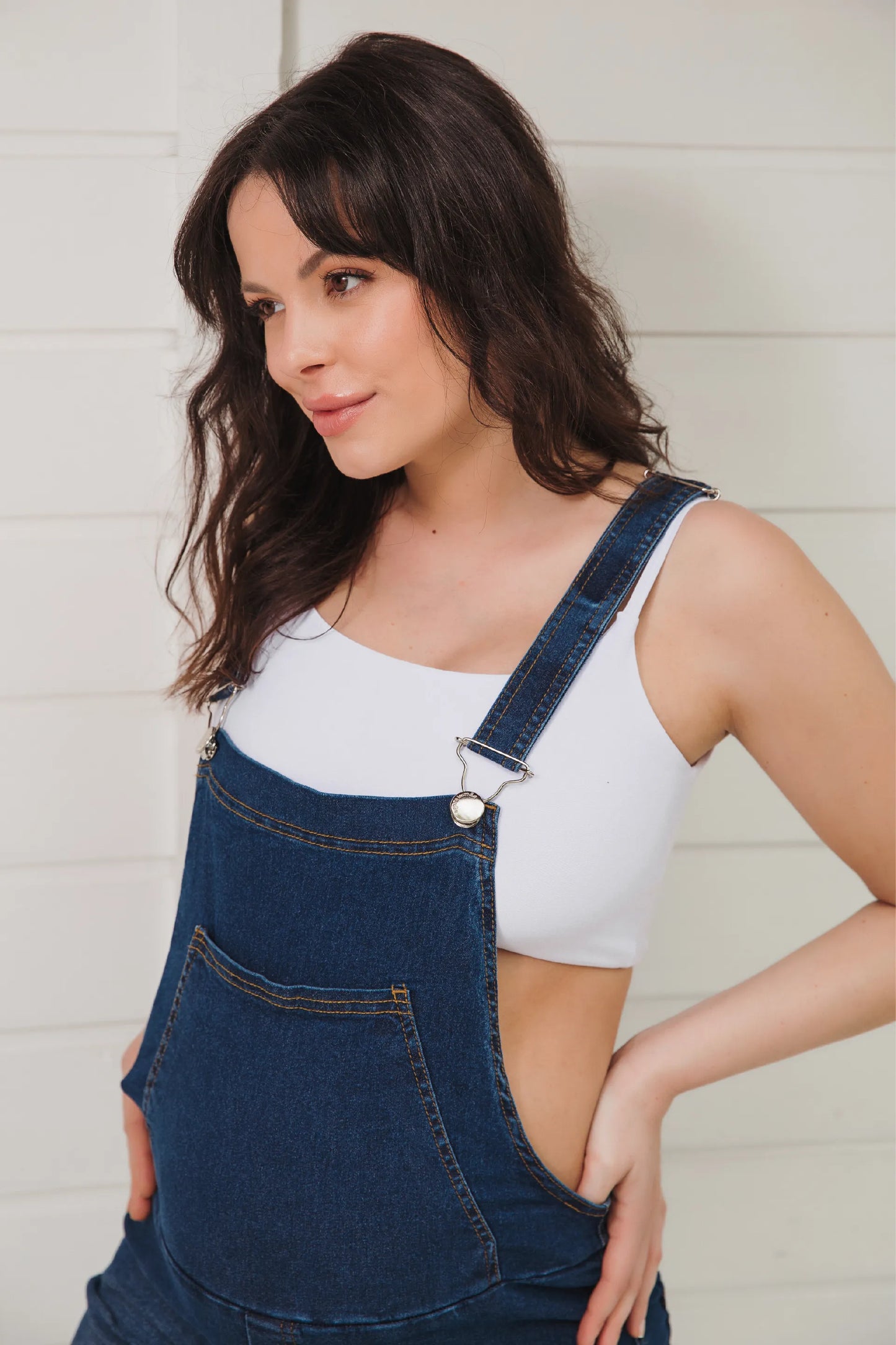 JARDINEIRA JEANS GESTANTE