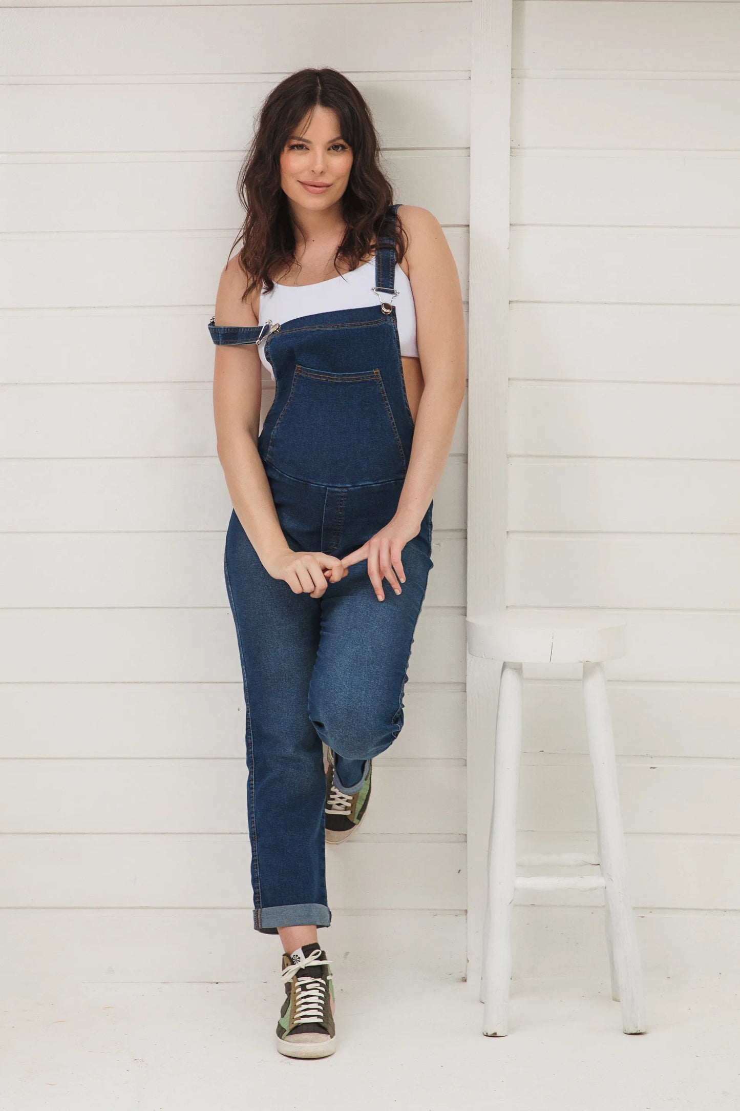 JARDINEIRA JEANS GESTANTE