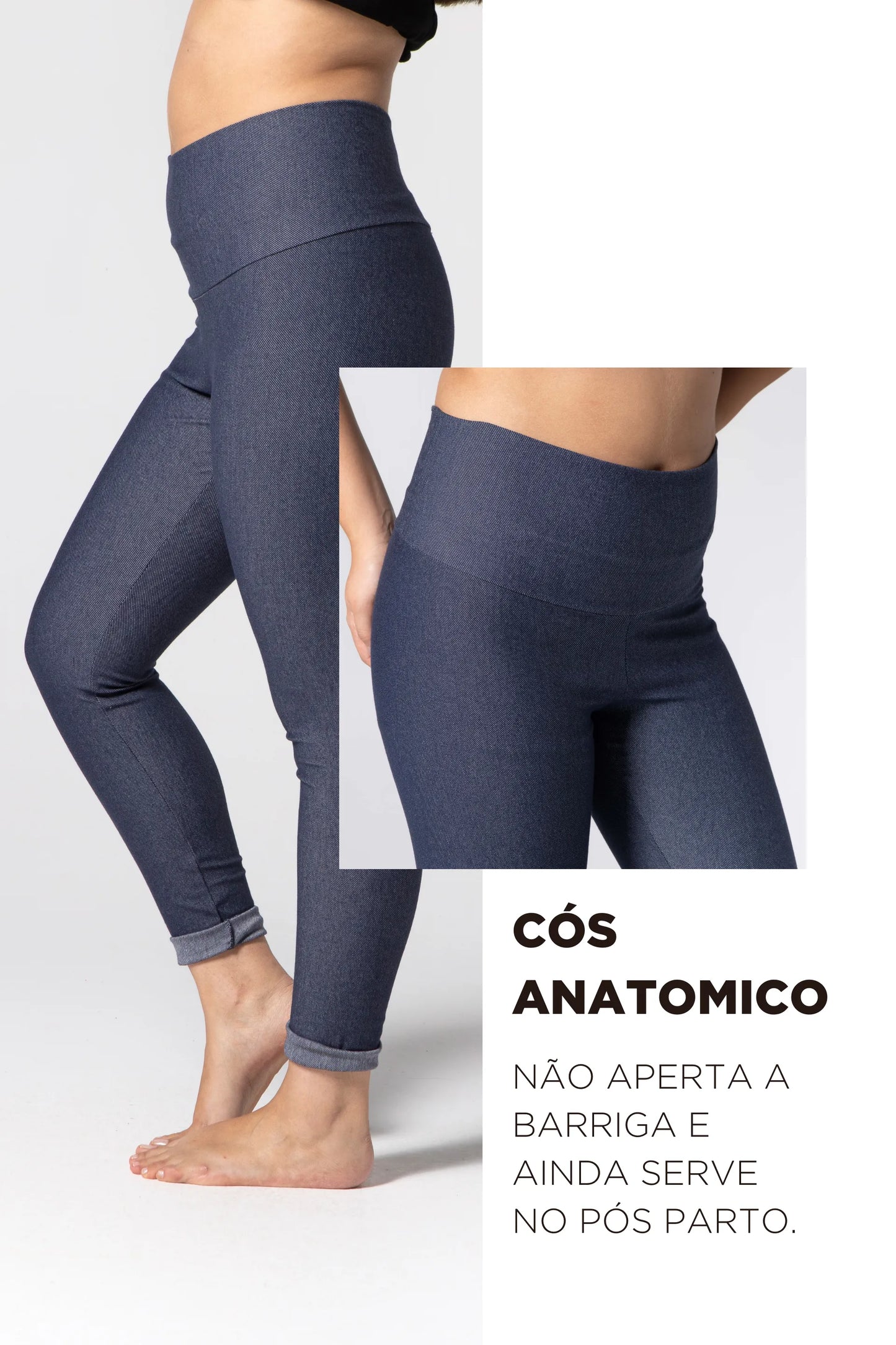 LEGGING BÁSICA GESTANTE DE MALHA JEANS