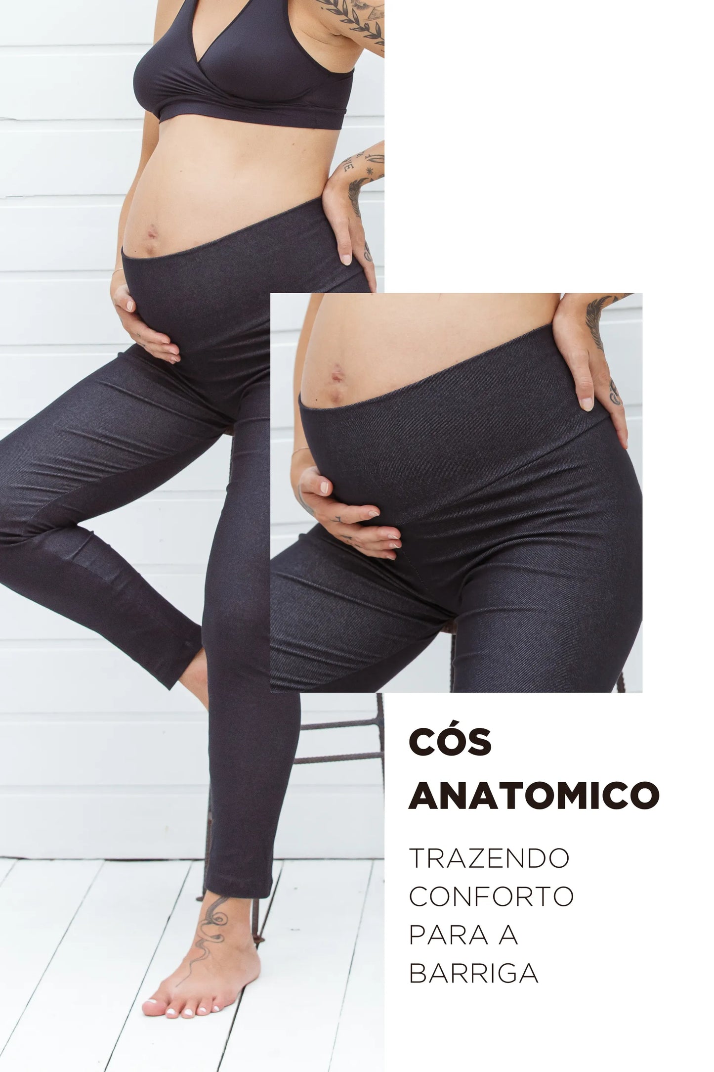LEGGING BÁSICA GESTANTE DE MALHA JEANS