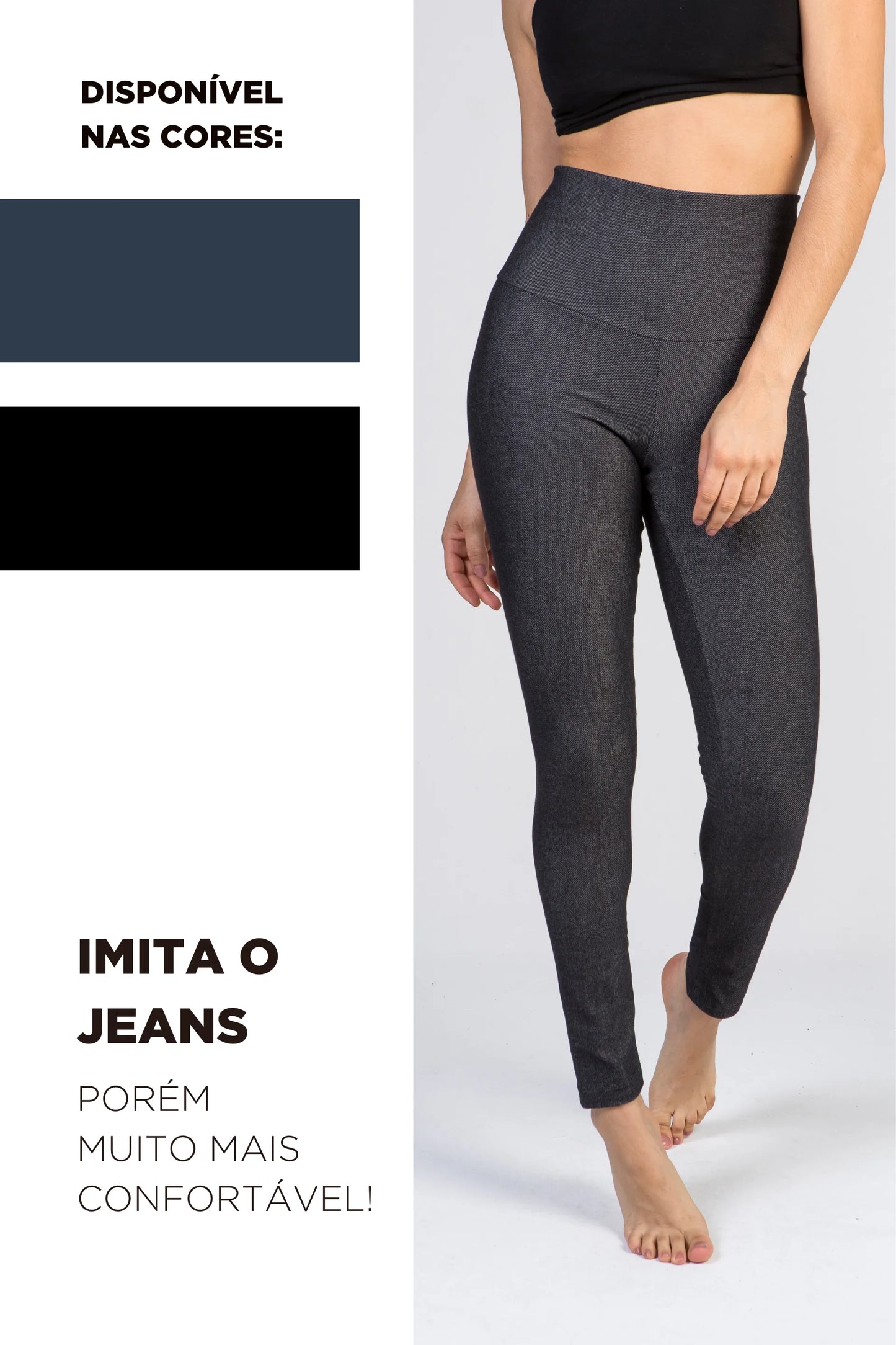 LEGGING BÁSICA GESTANTE DE MALHA JEANS