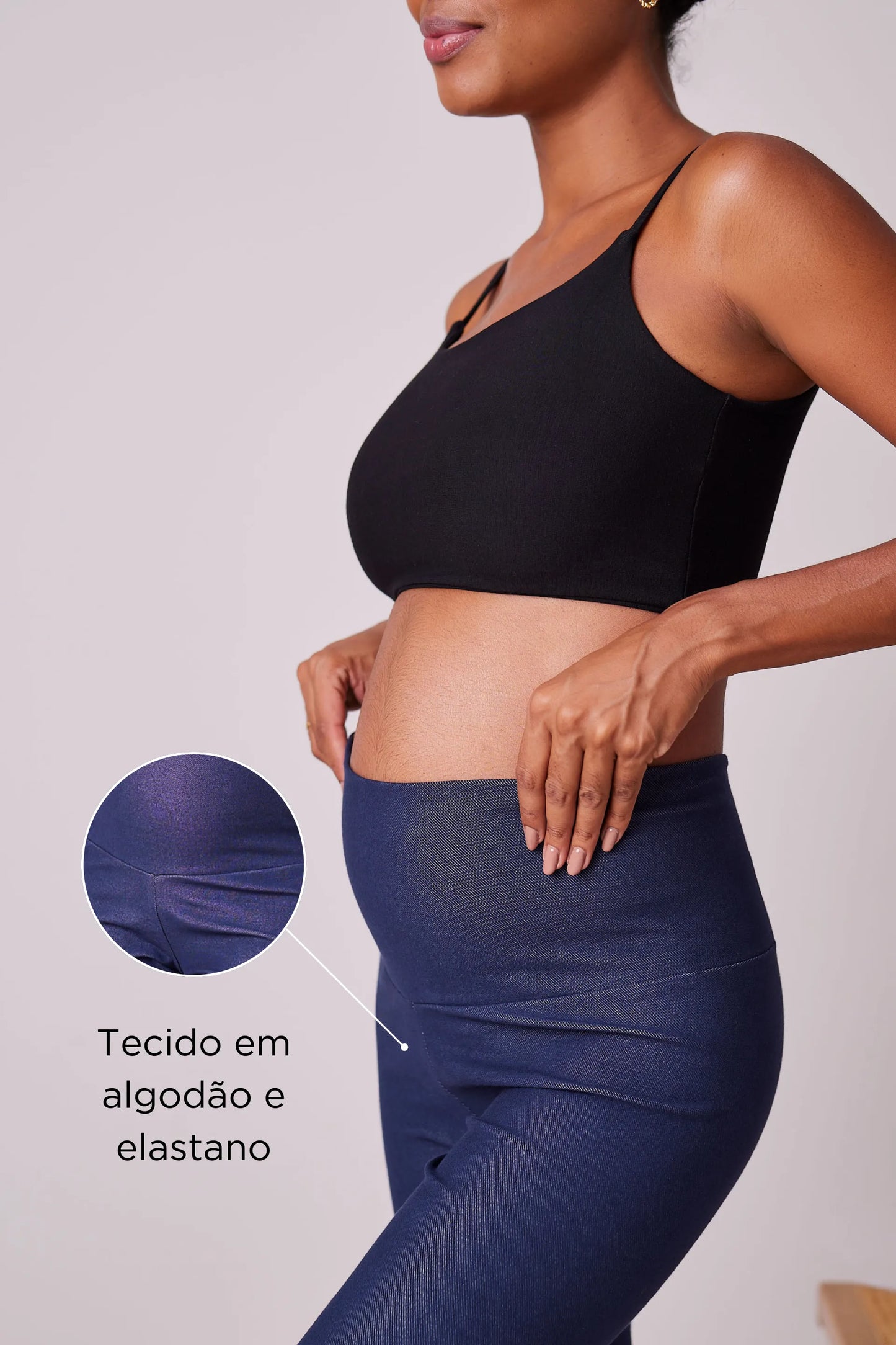 LEGGING BÁSICA GESTANTE DE MALHA JEANS