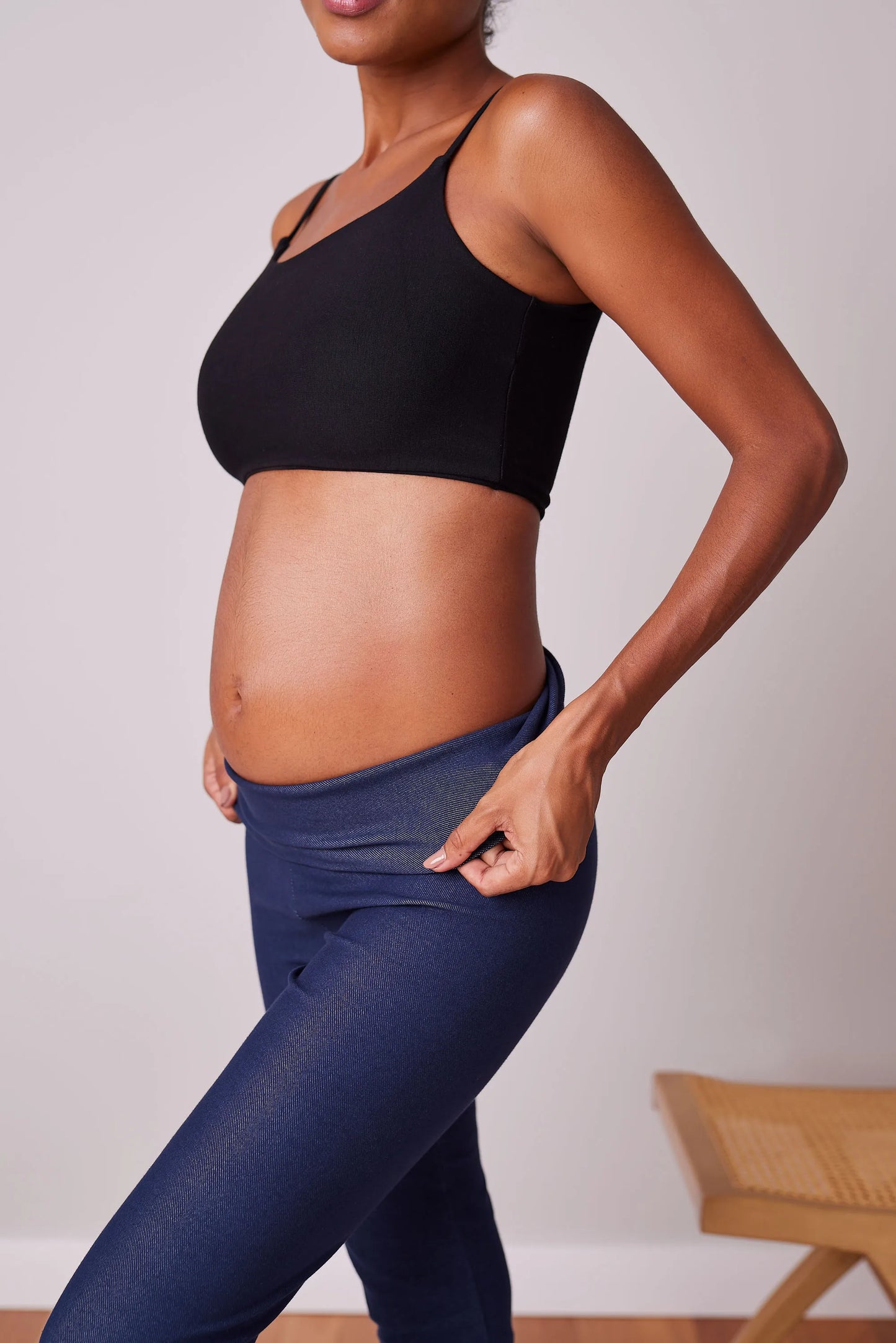 LEGGING BÁSICA GESTANTE DE MALHA JEANS