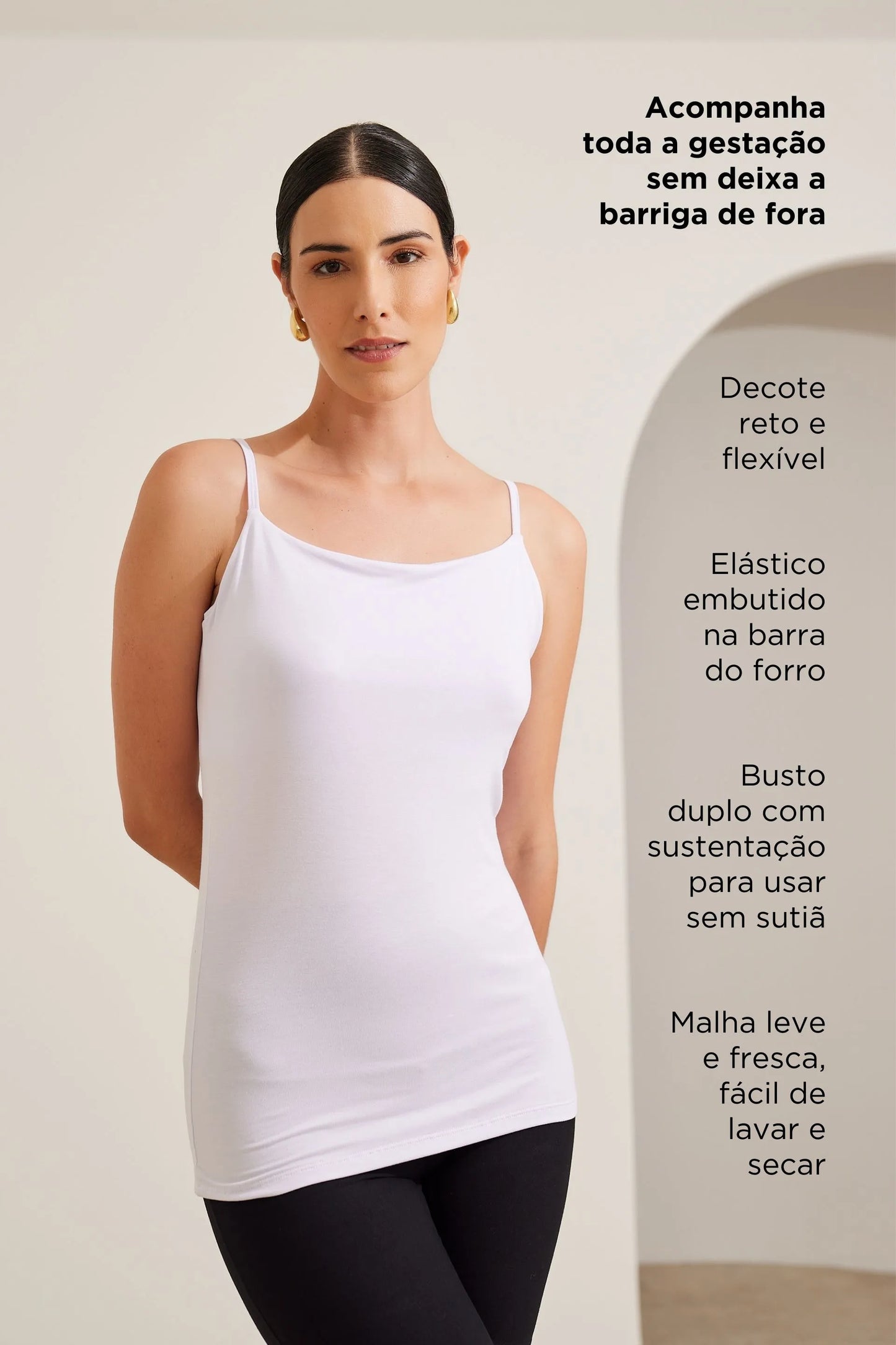 REGATA GESTANTE E AMAMENTAÇÃO DE MALHA MULTIFUNCIONAL