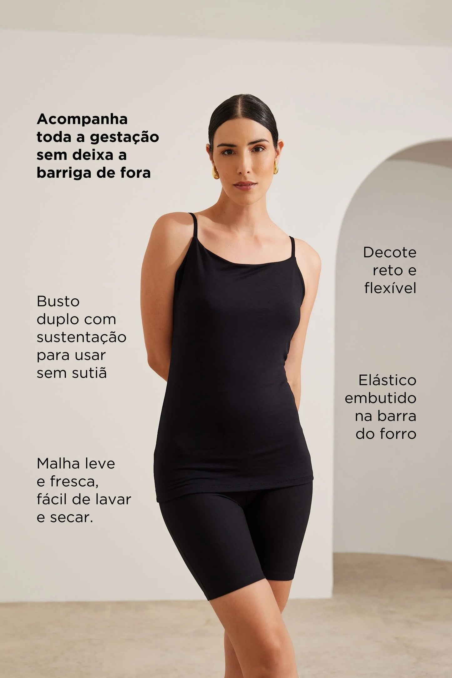 REGATA GESTANTE E AMAMENTAÇÃO DE MALHA MULTIFUNCIONAL