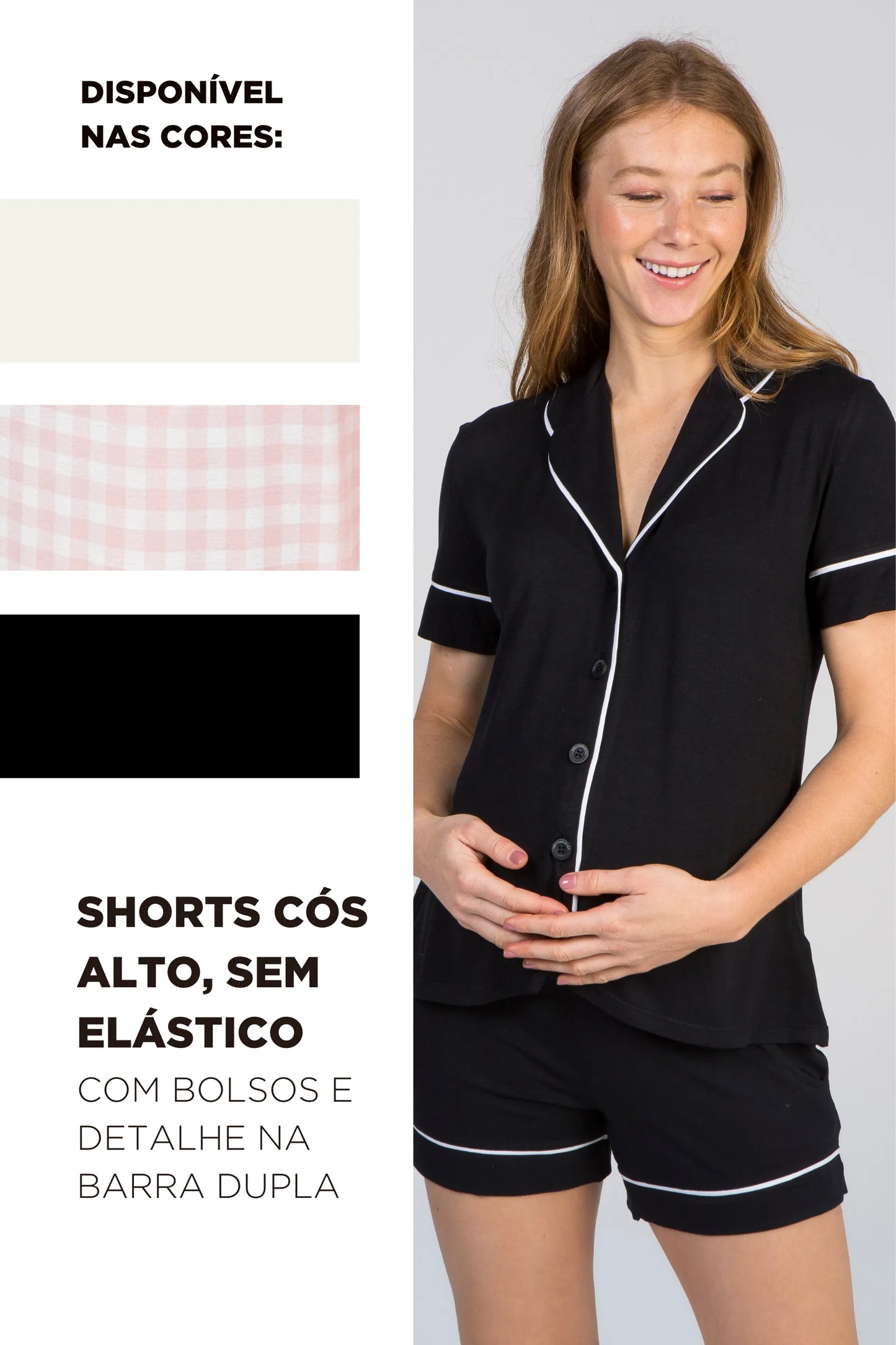 CONJUNTO PIJAMA DOLL AMERICANO MATERNIDADE