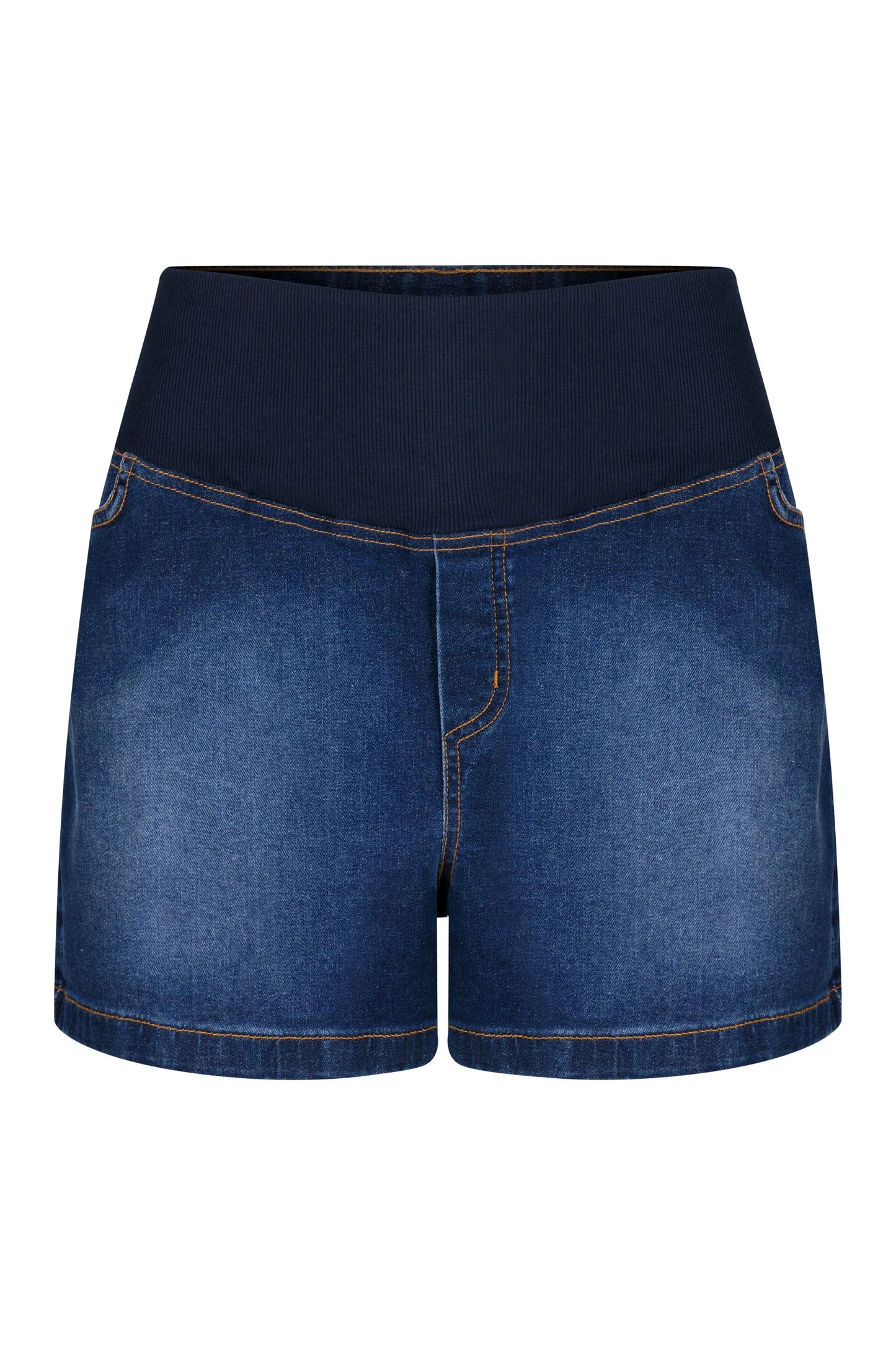 SHORTS JEANS CÓS AJUSTÁVEL GESTANTE E PÓS-PARTO