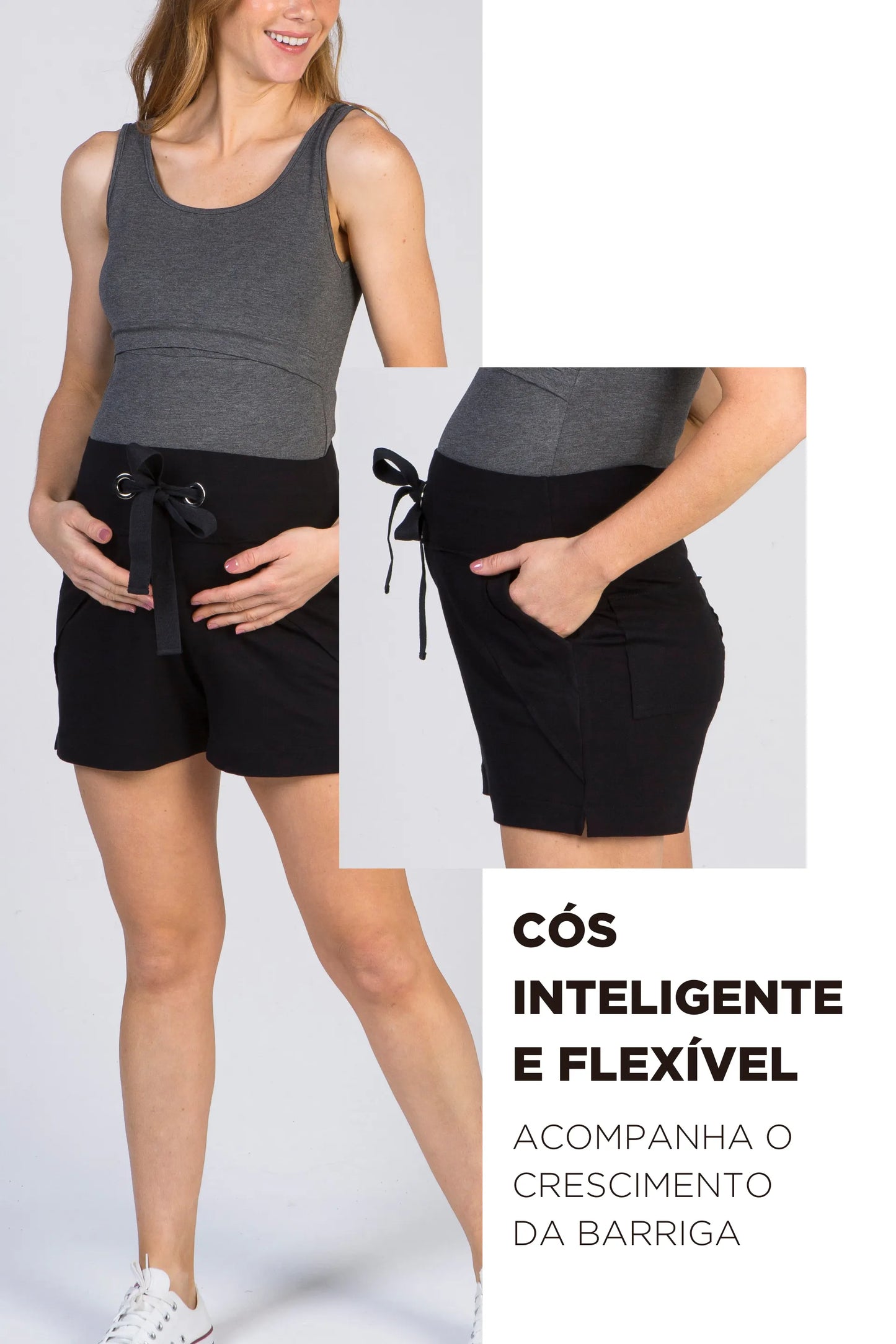 SHORTS GESTANTE MOLETINHO SPORT