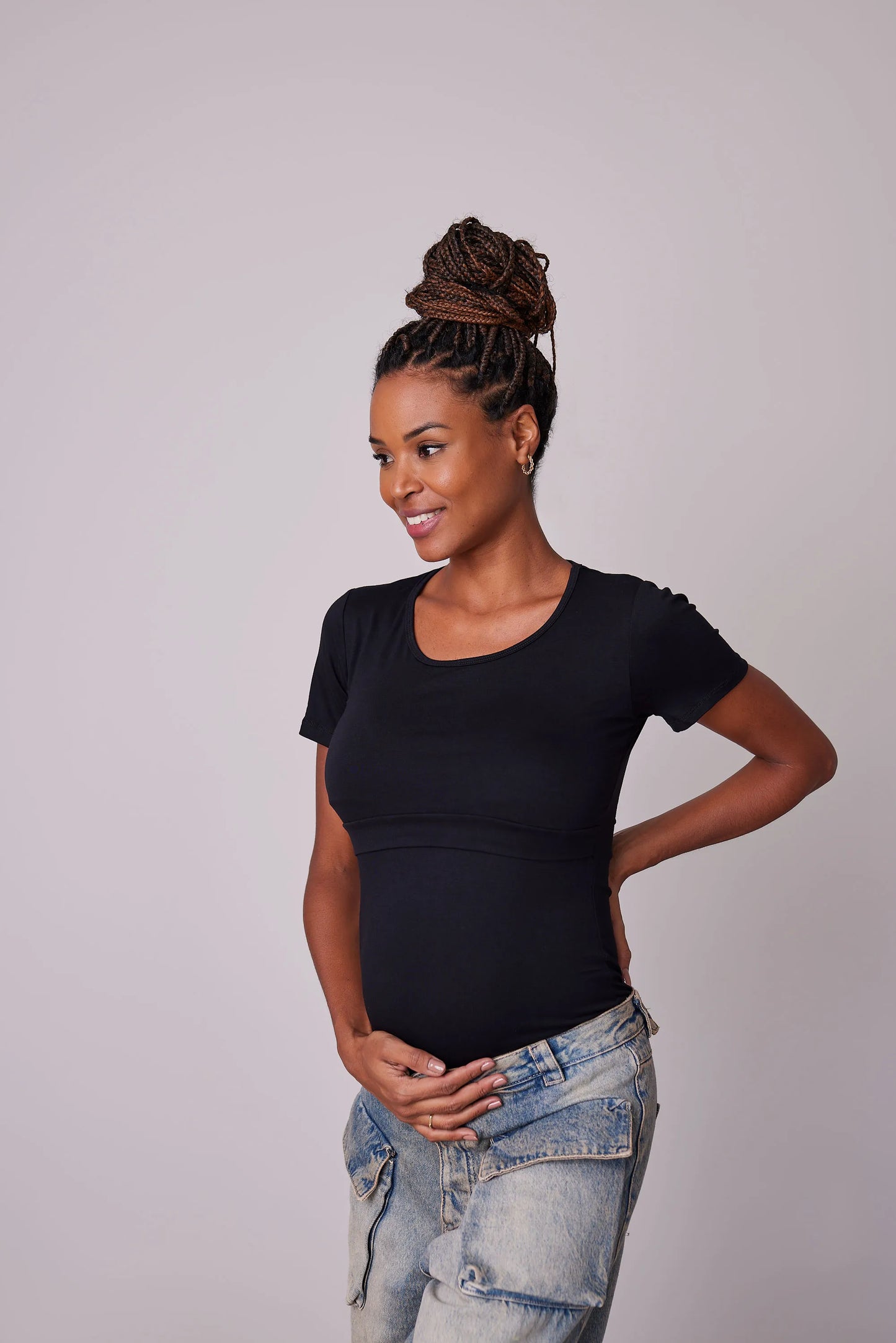 T-SHIRT CONFORTO GESTANTE E AMAMENTAÇÃO