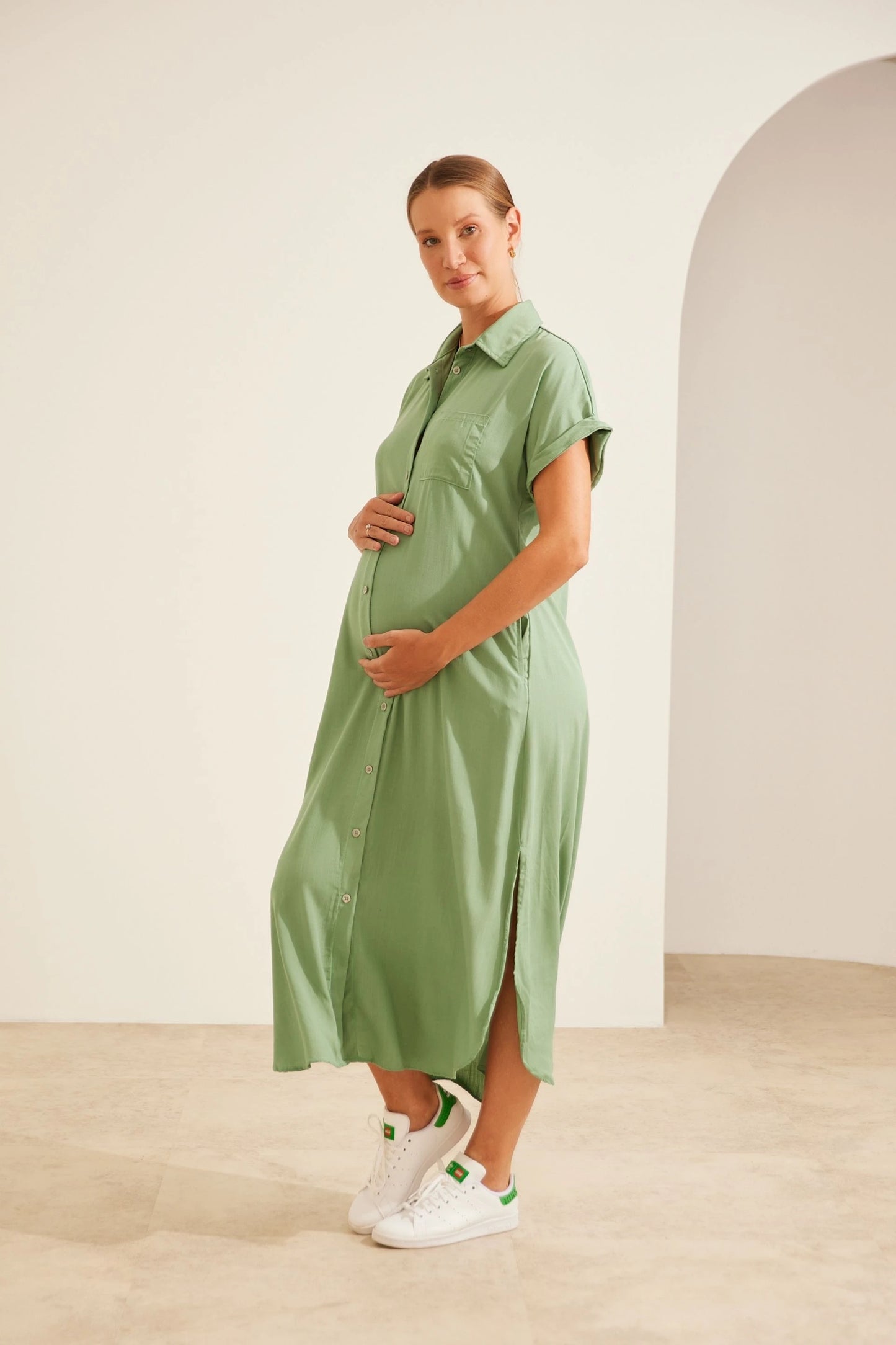 VESTIDO CAMISÃO COOL EM VISCOSE GESTANTE E AMAMENTAÇÃO